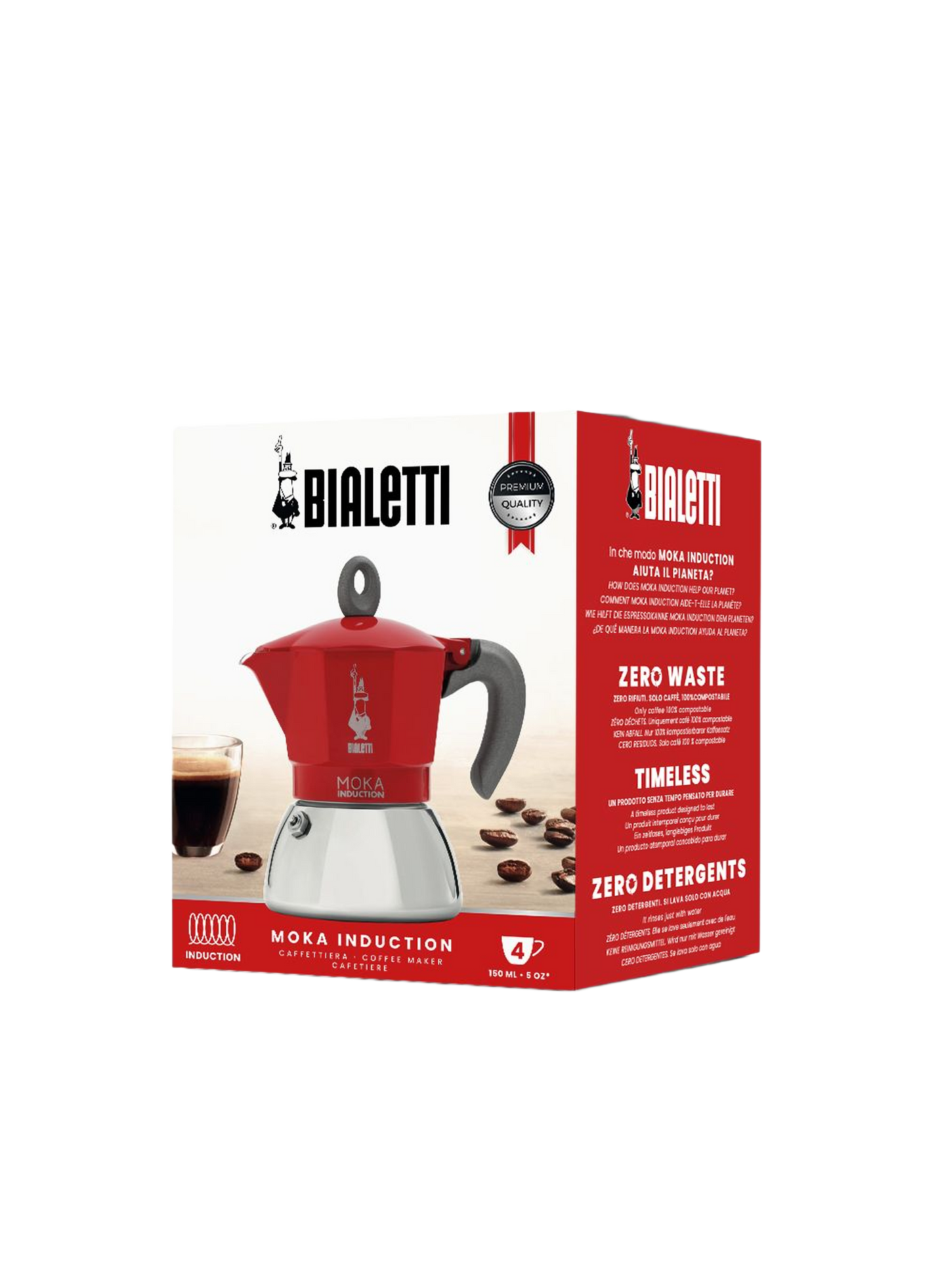 Induction Moka coffee maker BIALETTI Red