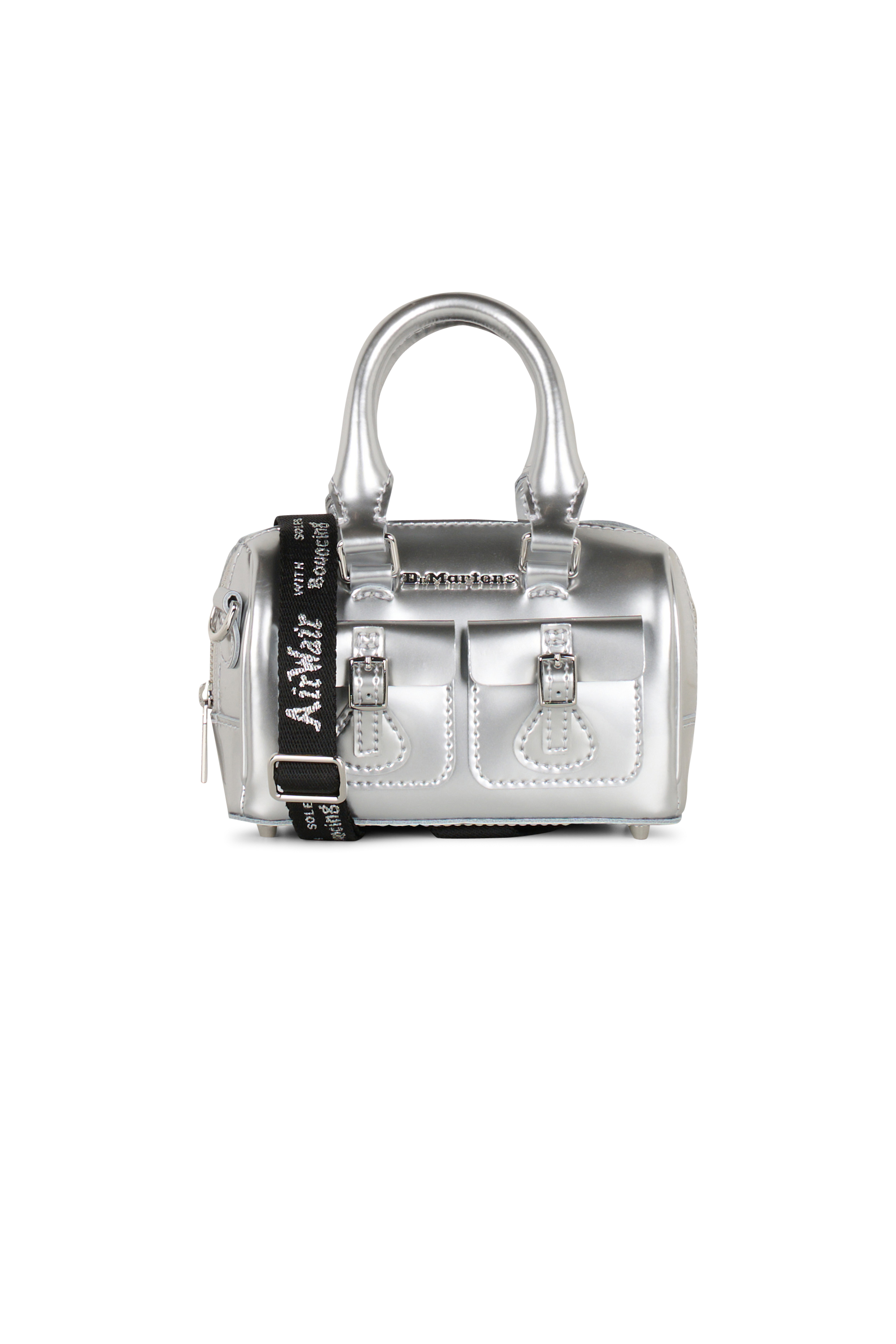 Sac bandoulière en cuir DR. MARTENS Gris