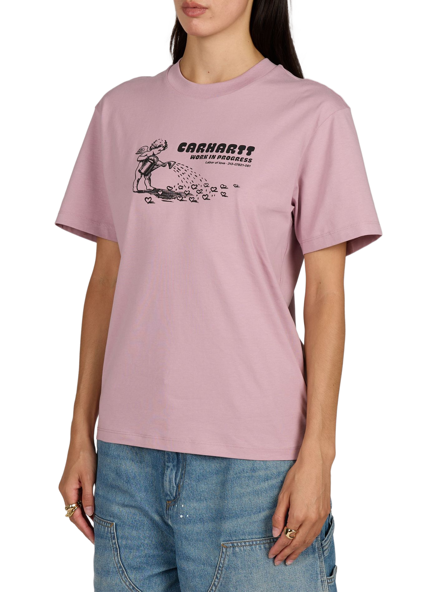 Short-sleeve cotton pullover CARHARTT WIP Pink