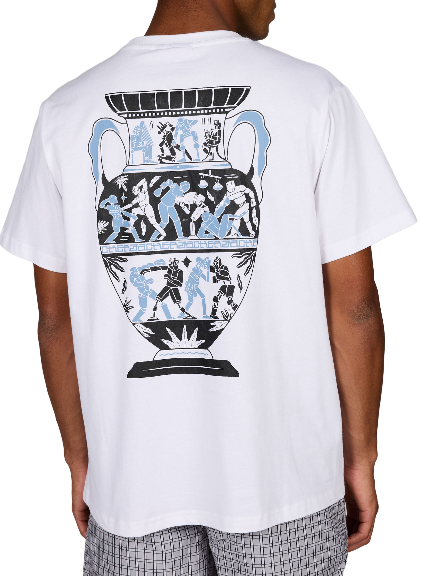 Gerader Baumwoll-T-Shirt JACKER. Weiss