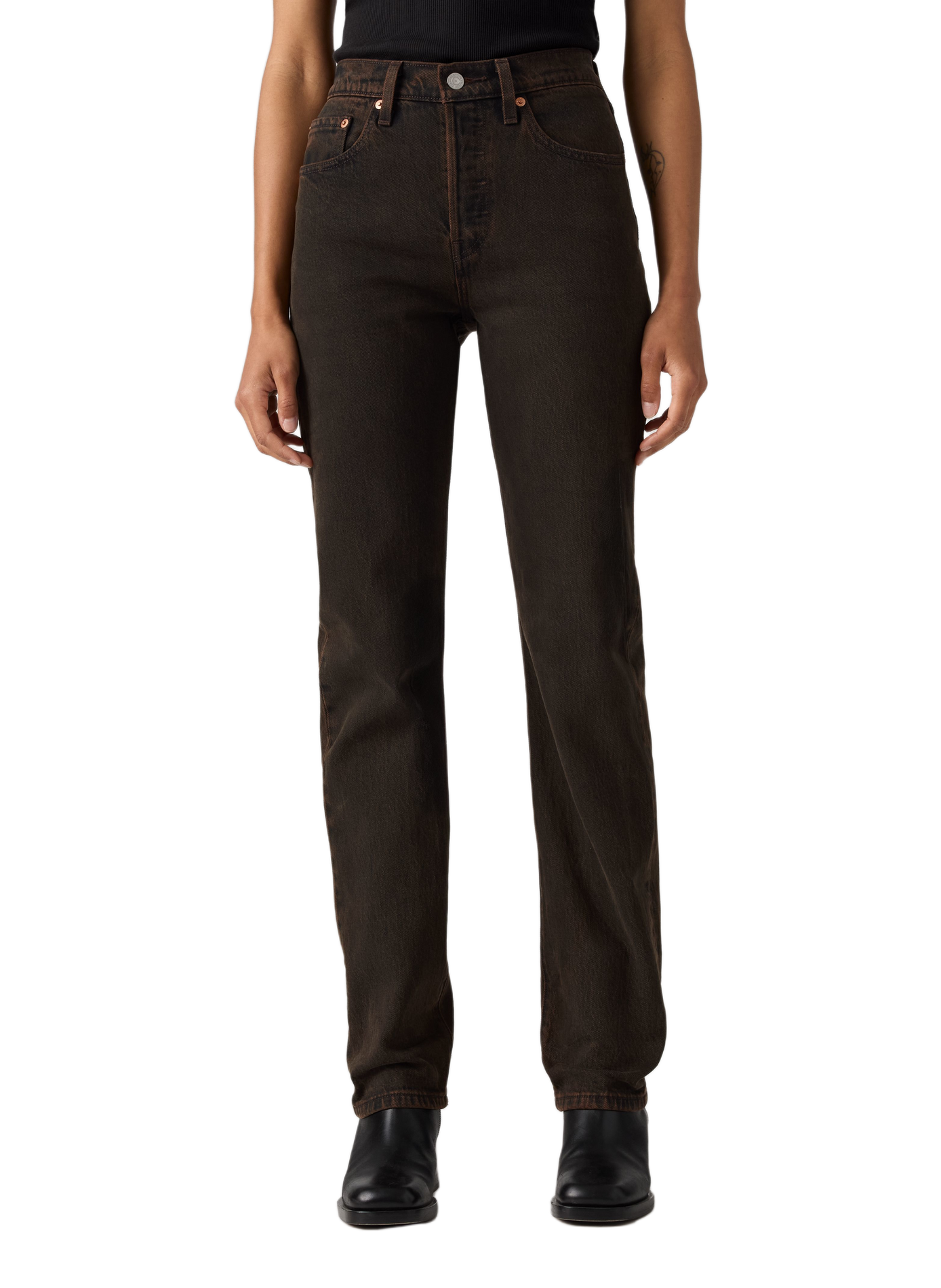 Gerader Jeans aus Baumwollmischung LEVI'S Khaki