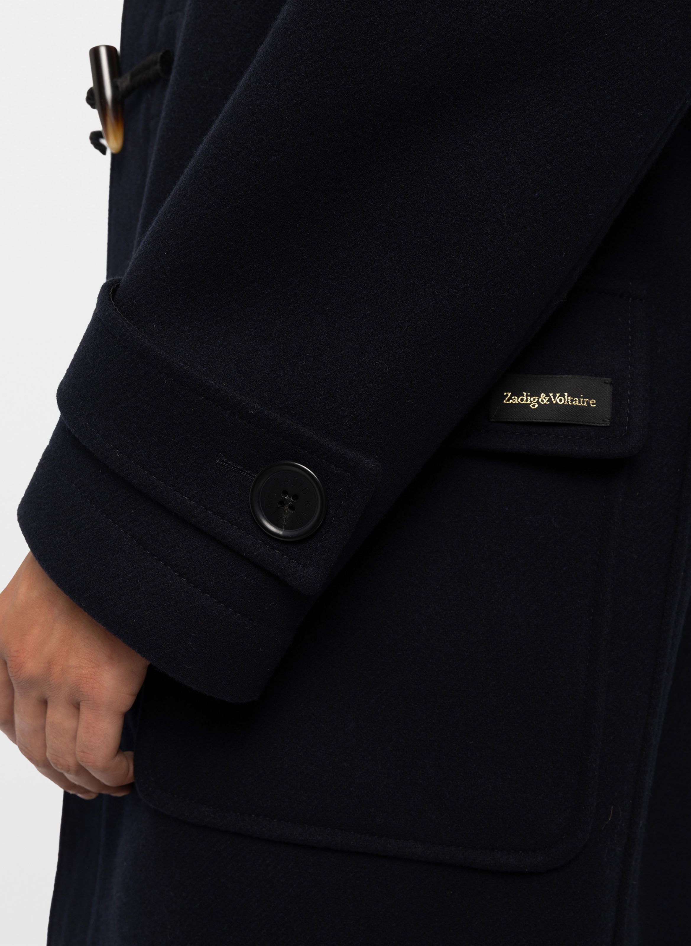 Manteau droit en laine mélangée mael ZADIG&VOLTAIRE Bleu