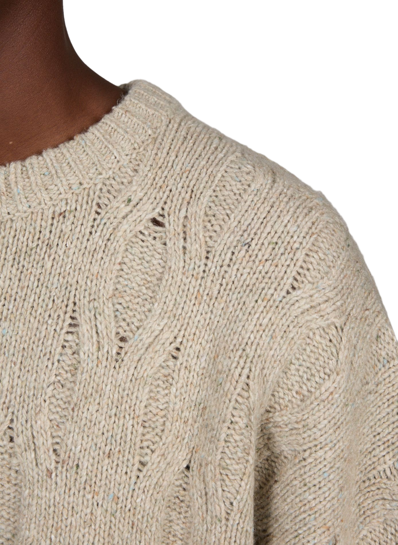 Oversized-Pullover aus Mischwolle REPRESENT Beige
