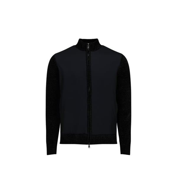 Veste Ario Gordona droit col montant bi-matière Veste Ario Gordona droit col montant bi-matière