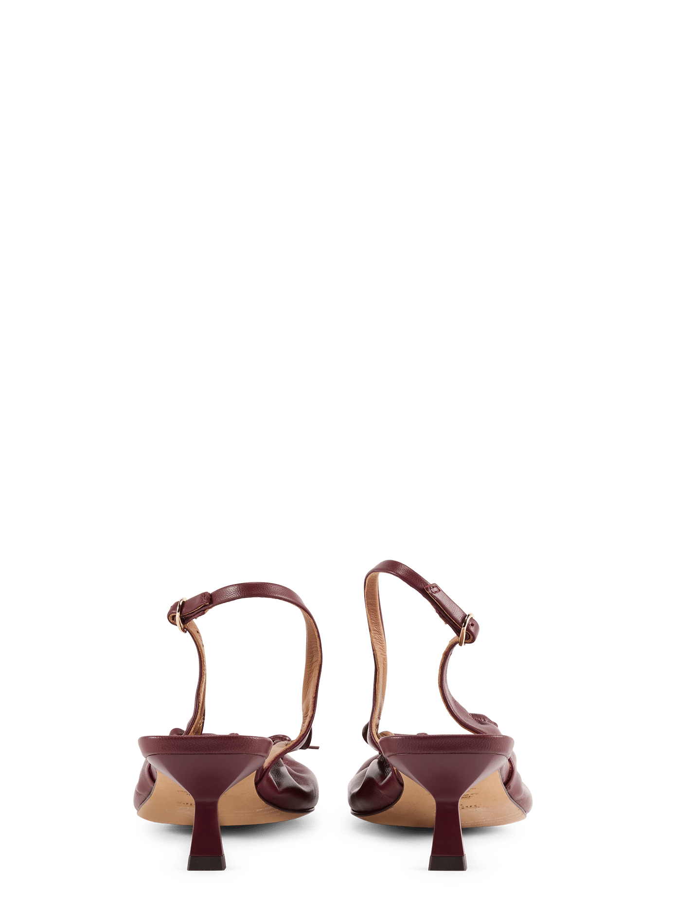 Gigi lambskin leather slingback heels BOBBIES Red