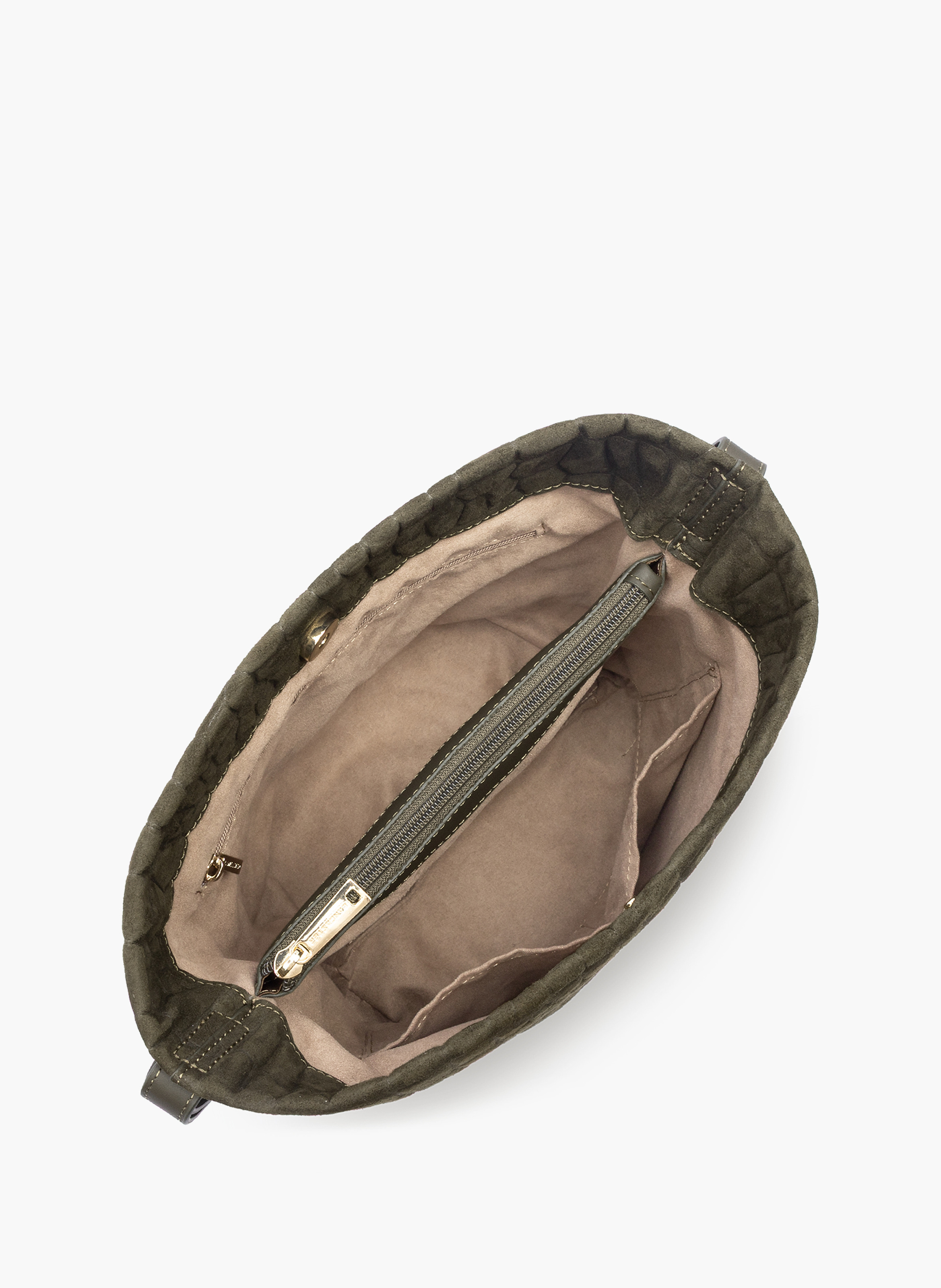 Petit sac seau - suède exo LANCASTER Kaki