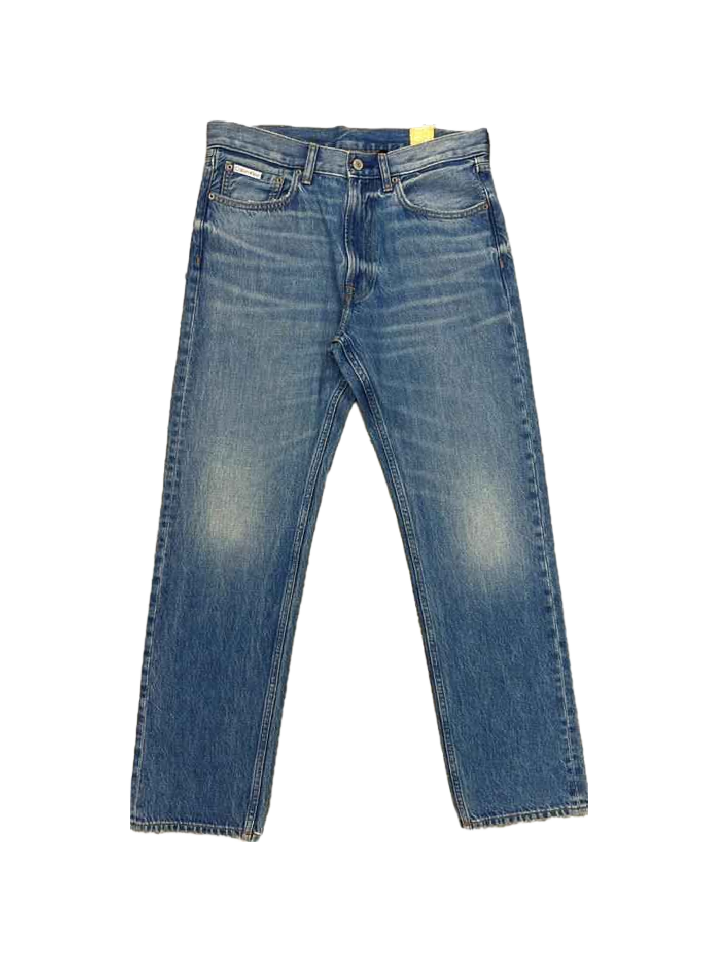 Jean droit en coton CALVIN KLEIN Bleu