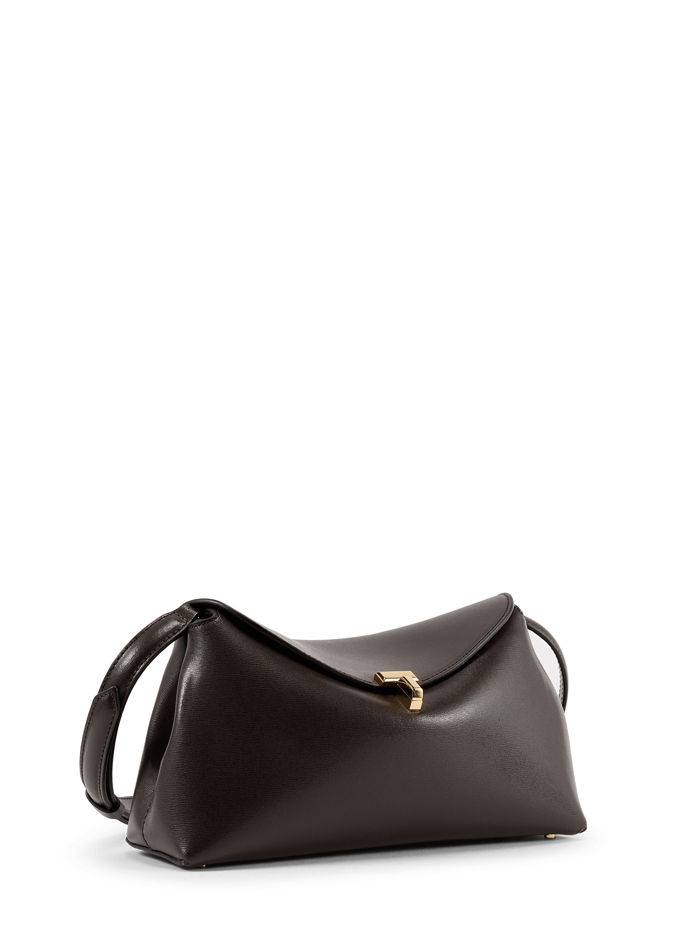 Sac porté épaule T-Lock en cuir TOTEME Marron