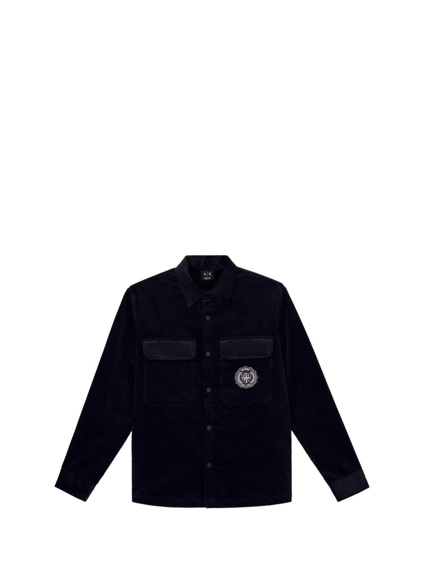 Straight corduroy shirt ARMANI EXCHANGE Blue