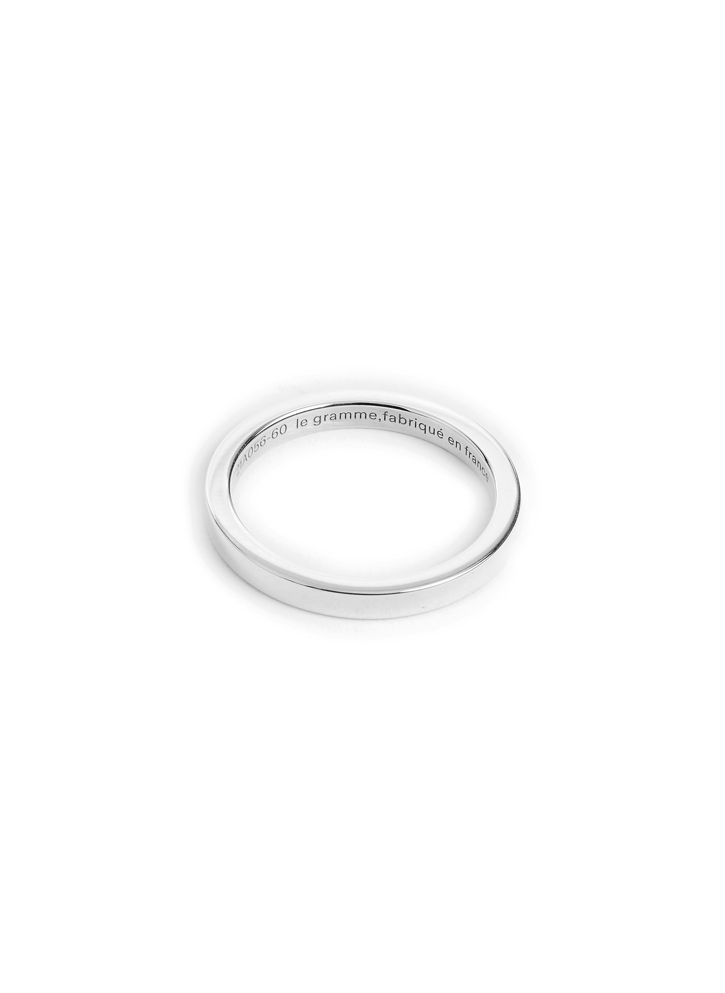anneau ruban le 3 g en argent poli