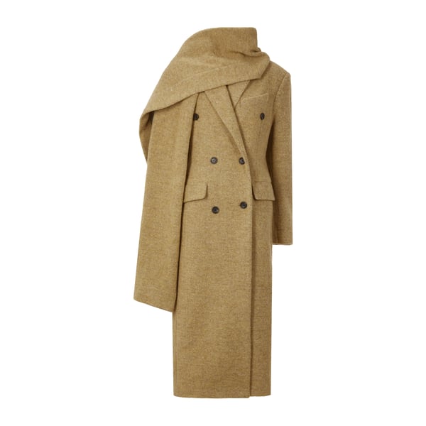 Manteau long avec écharpe