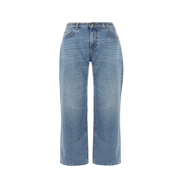 Chloé Straight-fit Cotton Jeans In Blue