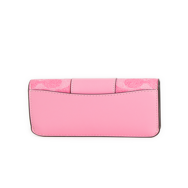 Coach Leather Wallet In Pink