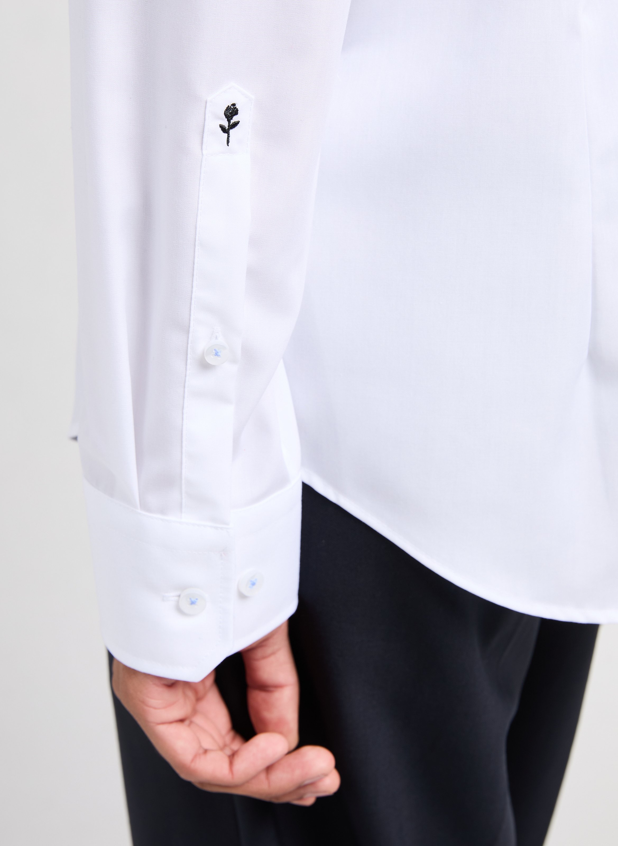 Cotton poplin shirt SEIDENSTICKER White