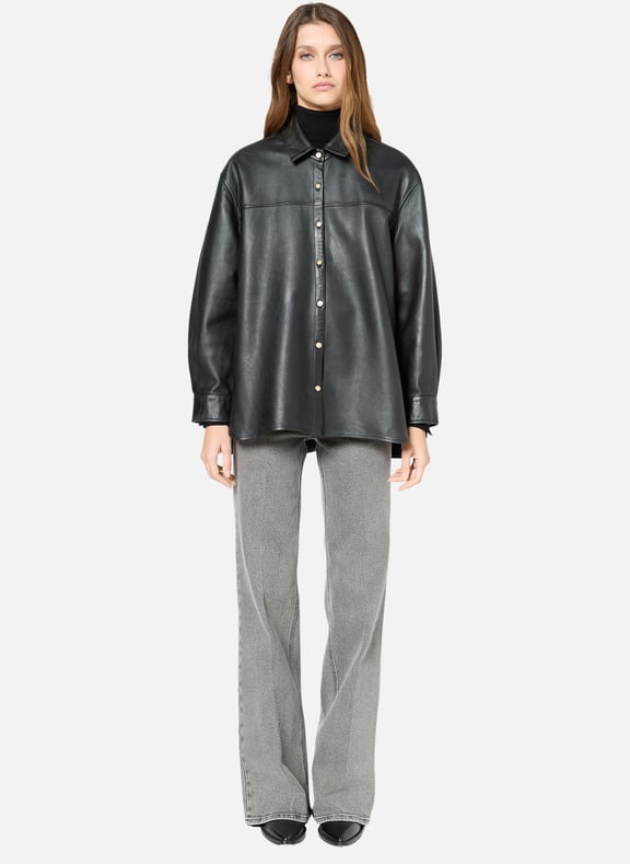 Surchemise en cuir - raja Noir by GERARD DAREL GERARD DAREL Surchemise en cuir - raja Noir