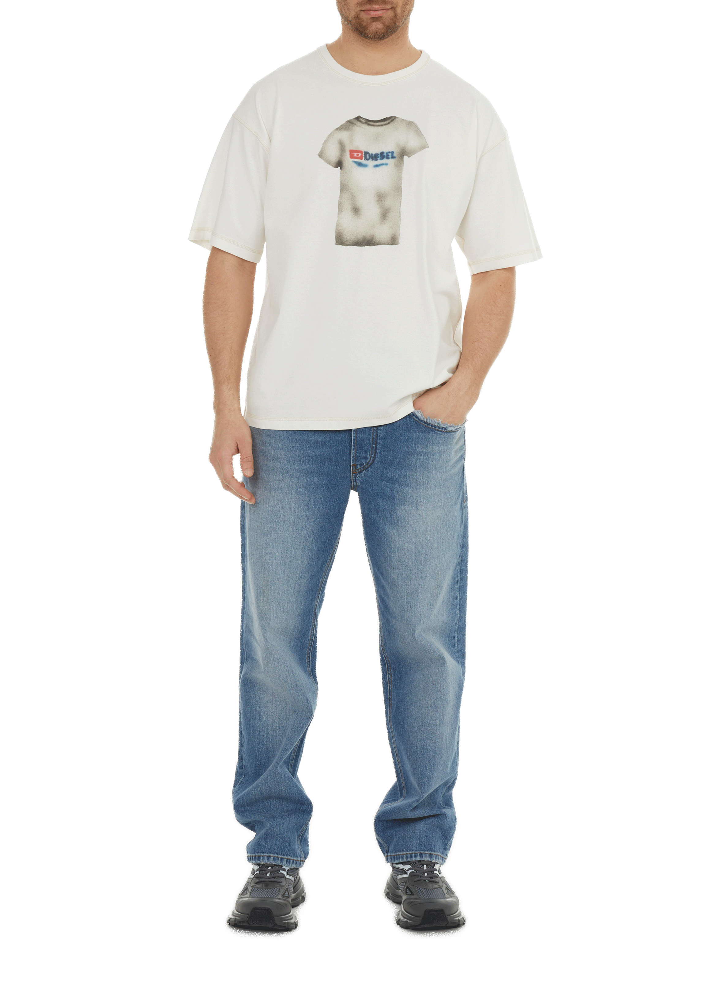 Oversized cotton T-shirt DIESEL White