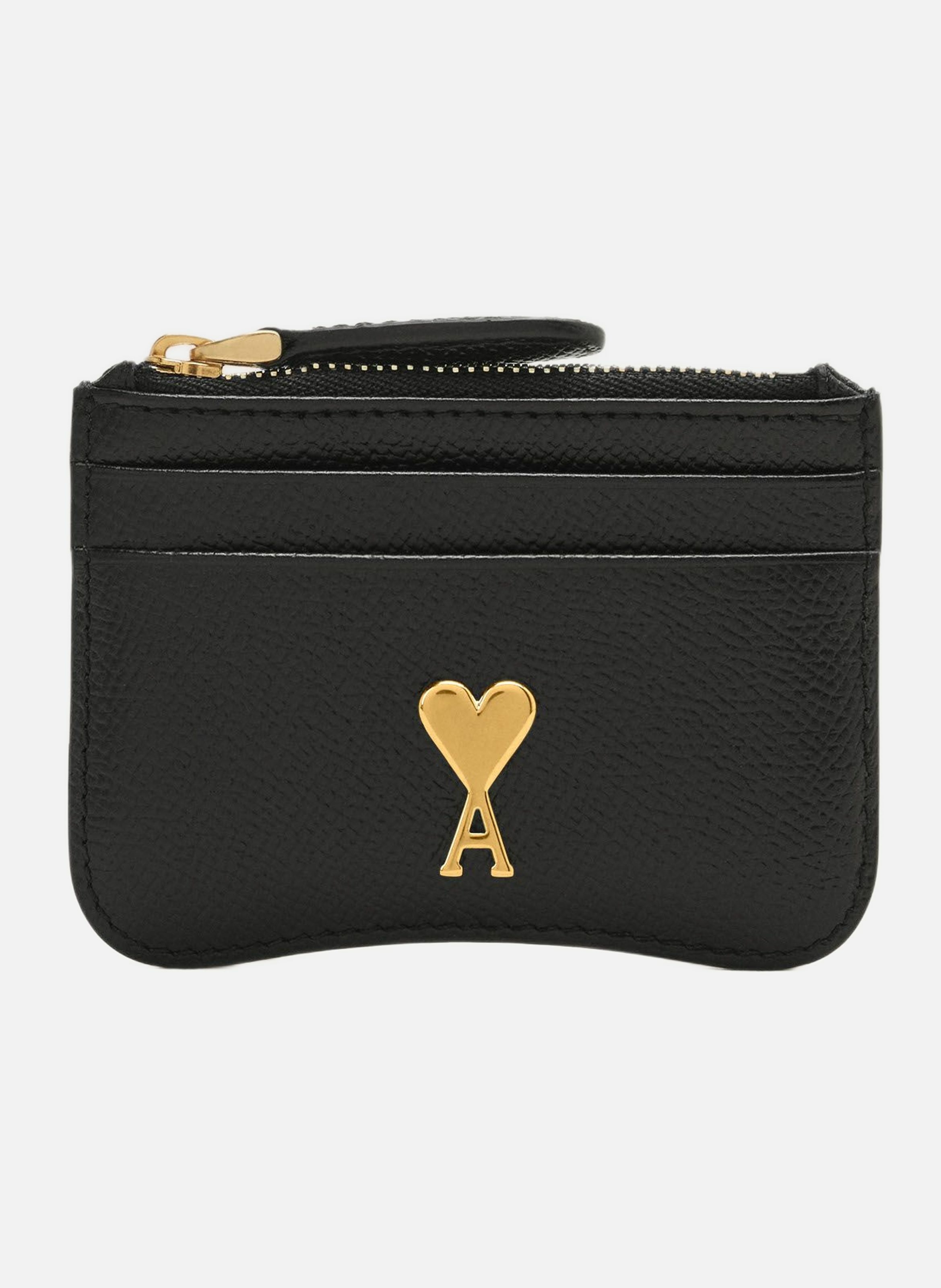 Porte-cartes zippé paris paris unisexe AMI PARIS Noir