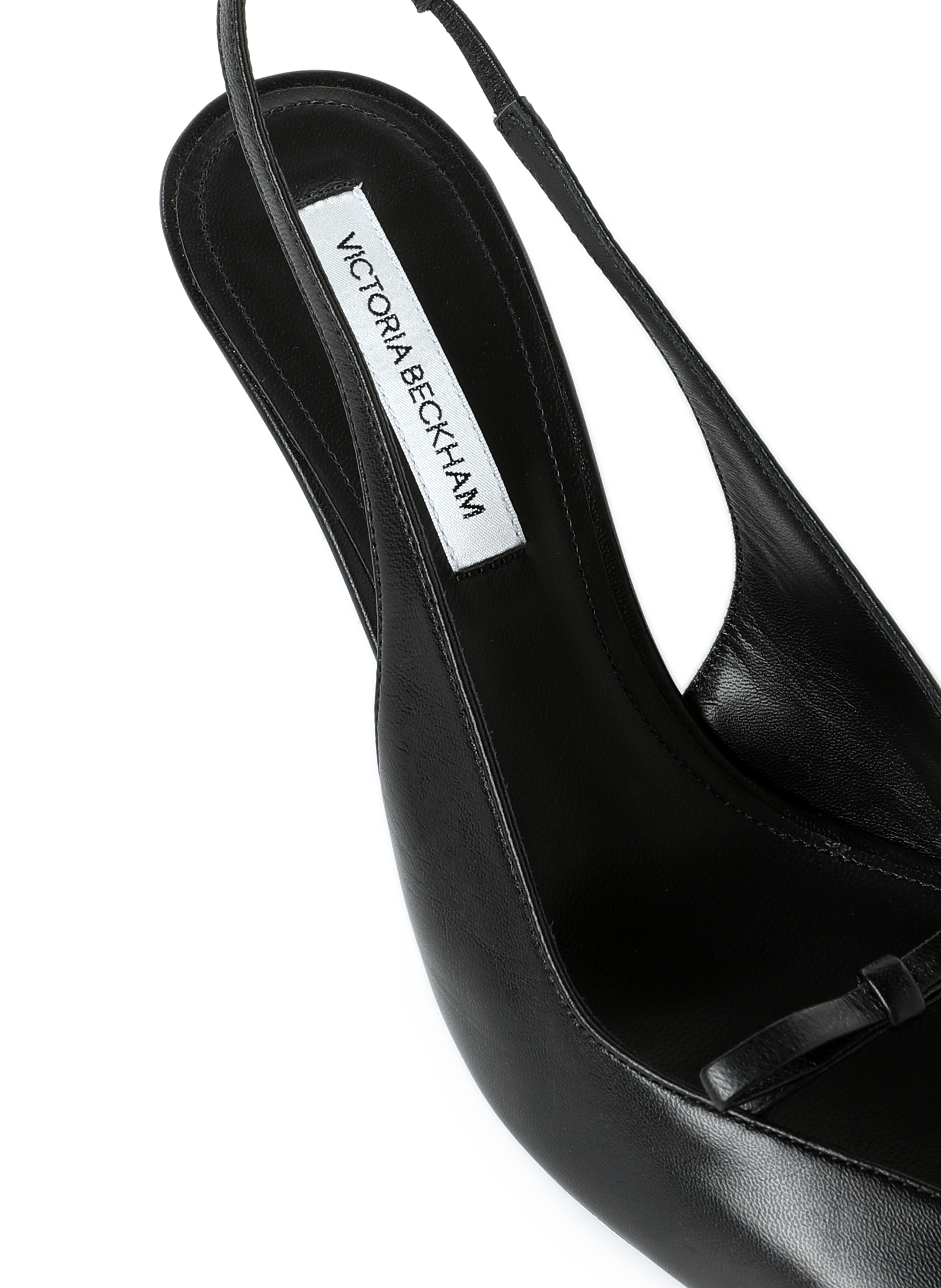 Sling-back en cuir  VICTORIA BECKHAM Noir