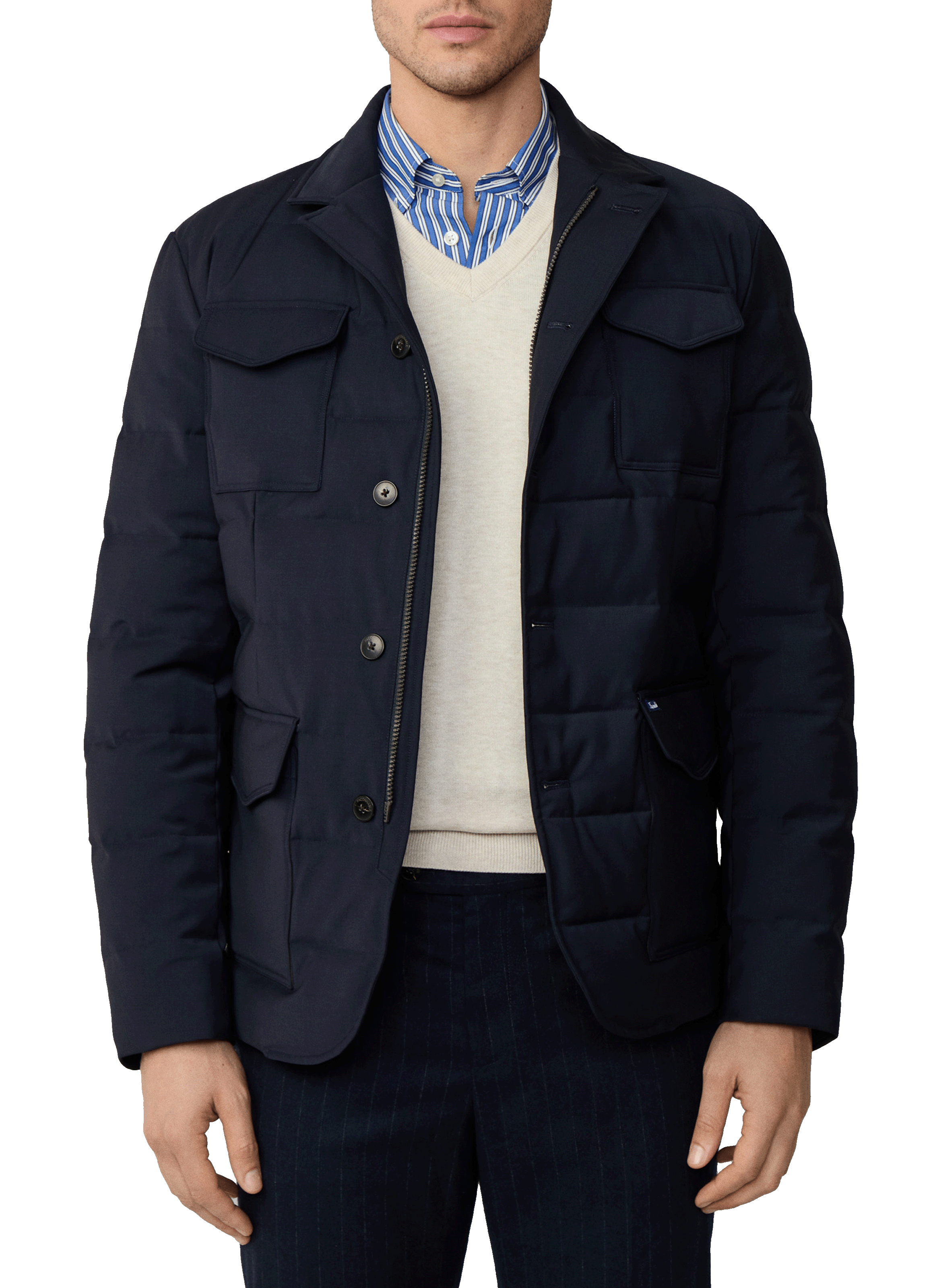 FACONNABLE Blouson matelassé Bleu