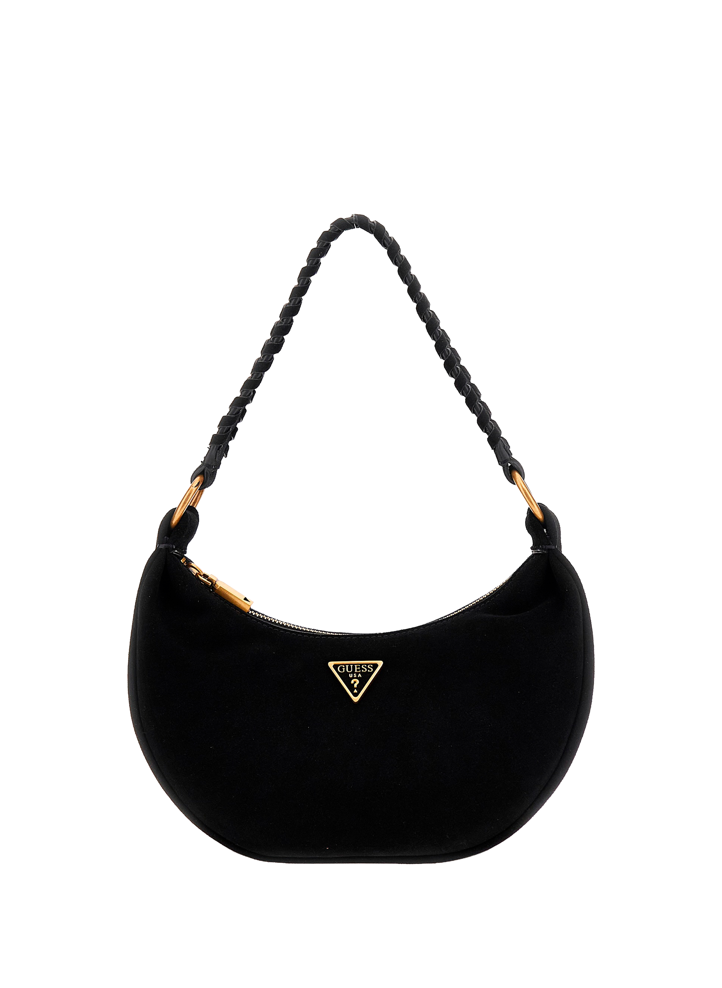 GUESS Sac à main boho Amita en cuir  Black