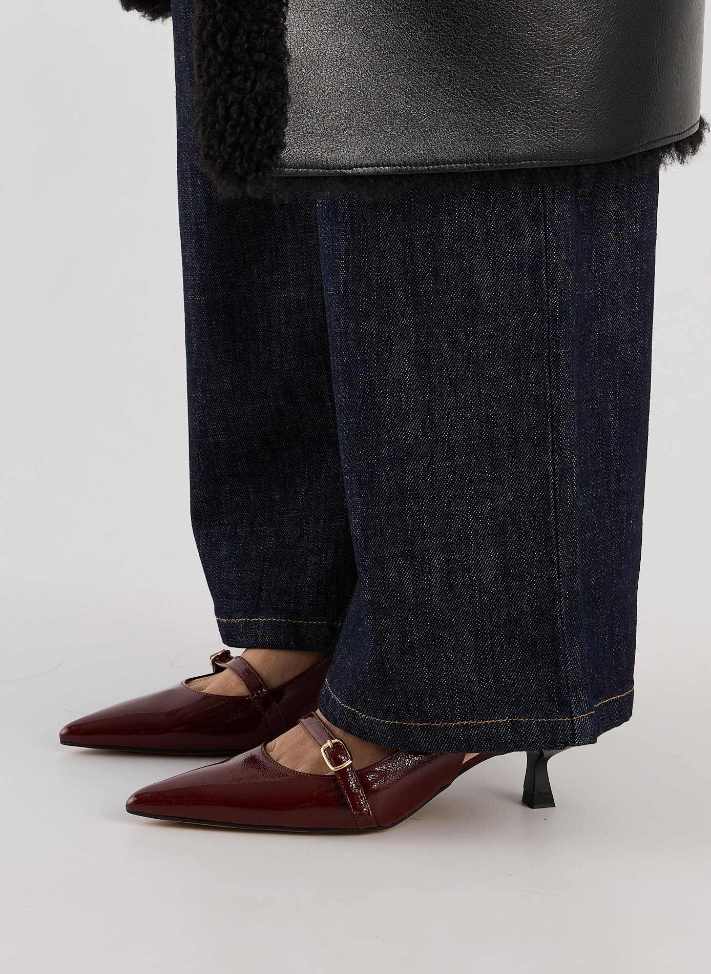 Slingback en cuir Charlotte SAISON 1865 Rouge