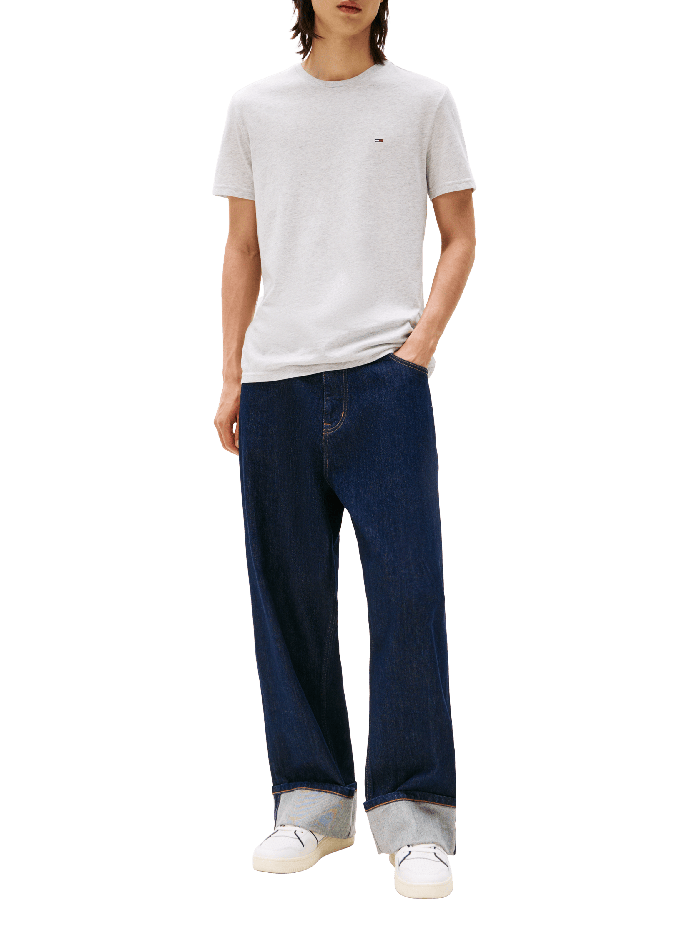 T-shirt à logo TOMMY HILFIGER Gris