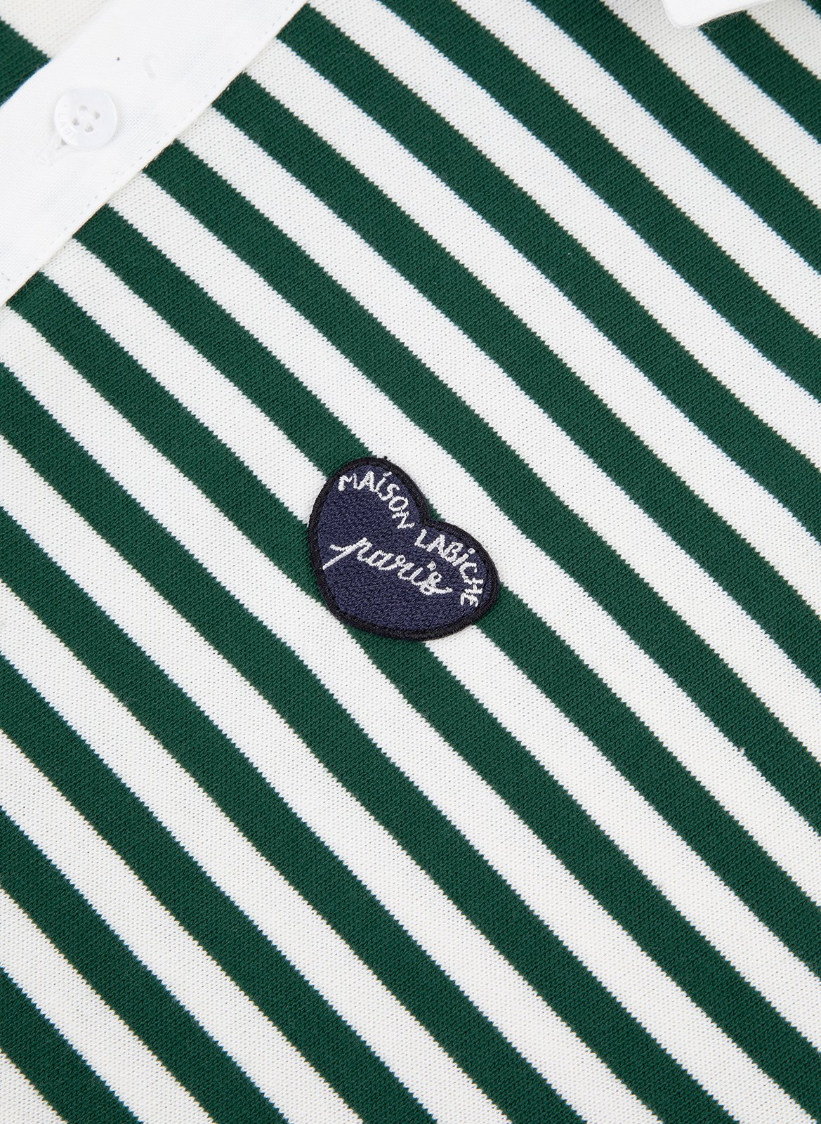 Polo rayé en coton MAISON LABICHE Vert