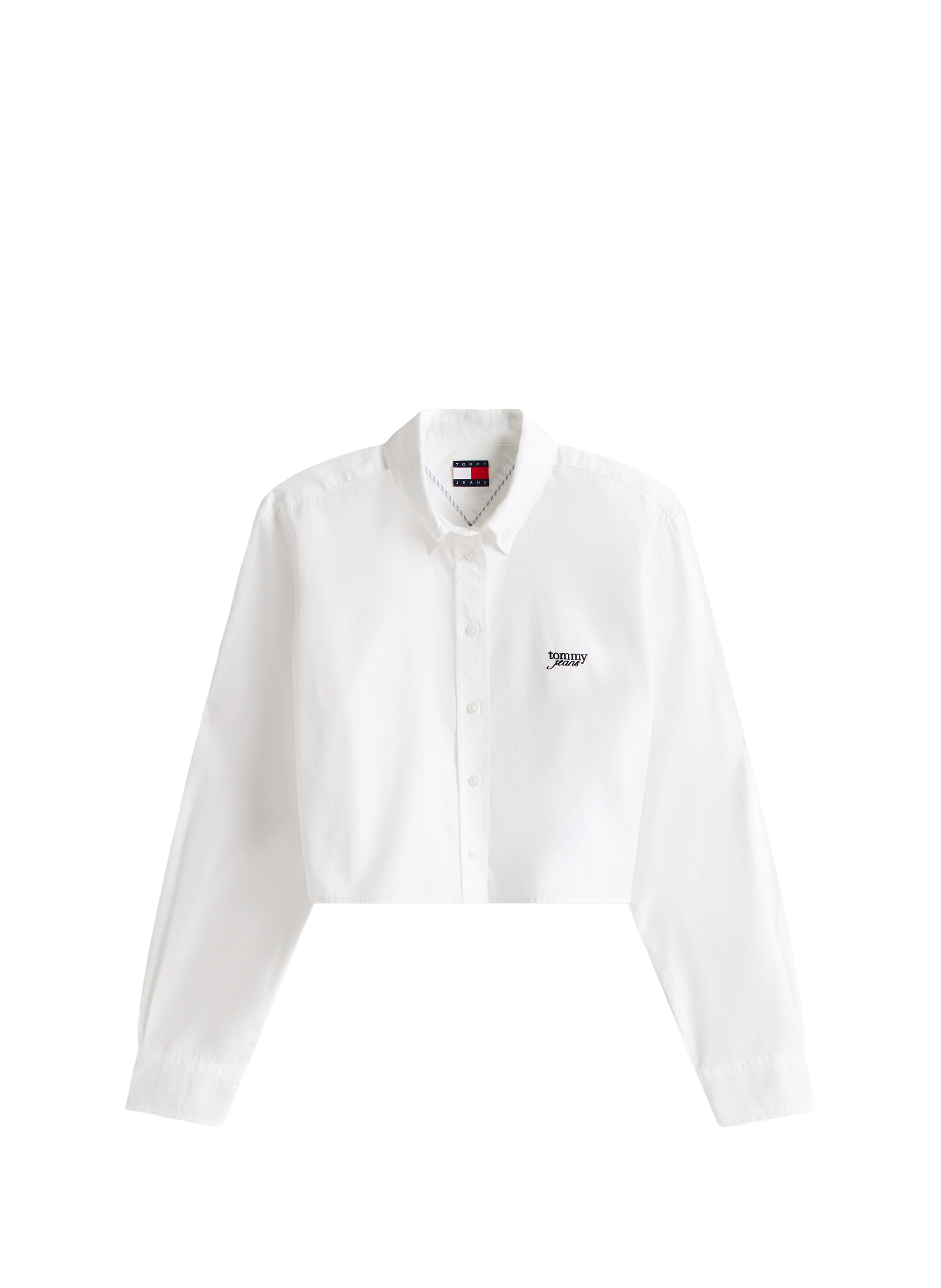 Cropped cotton shirt TOMMY HILFIGER White