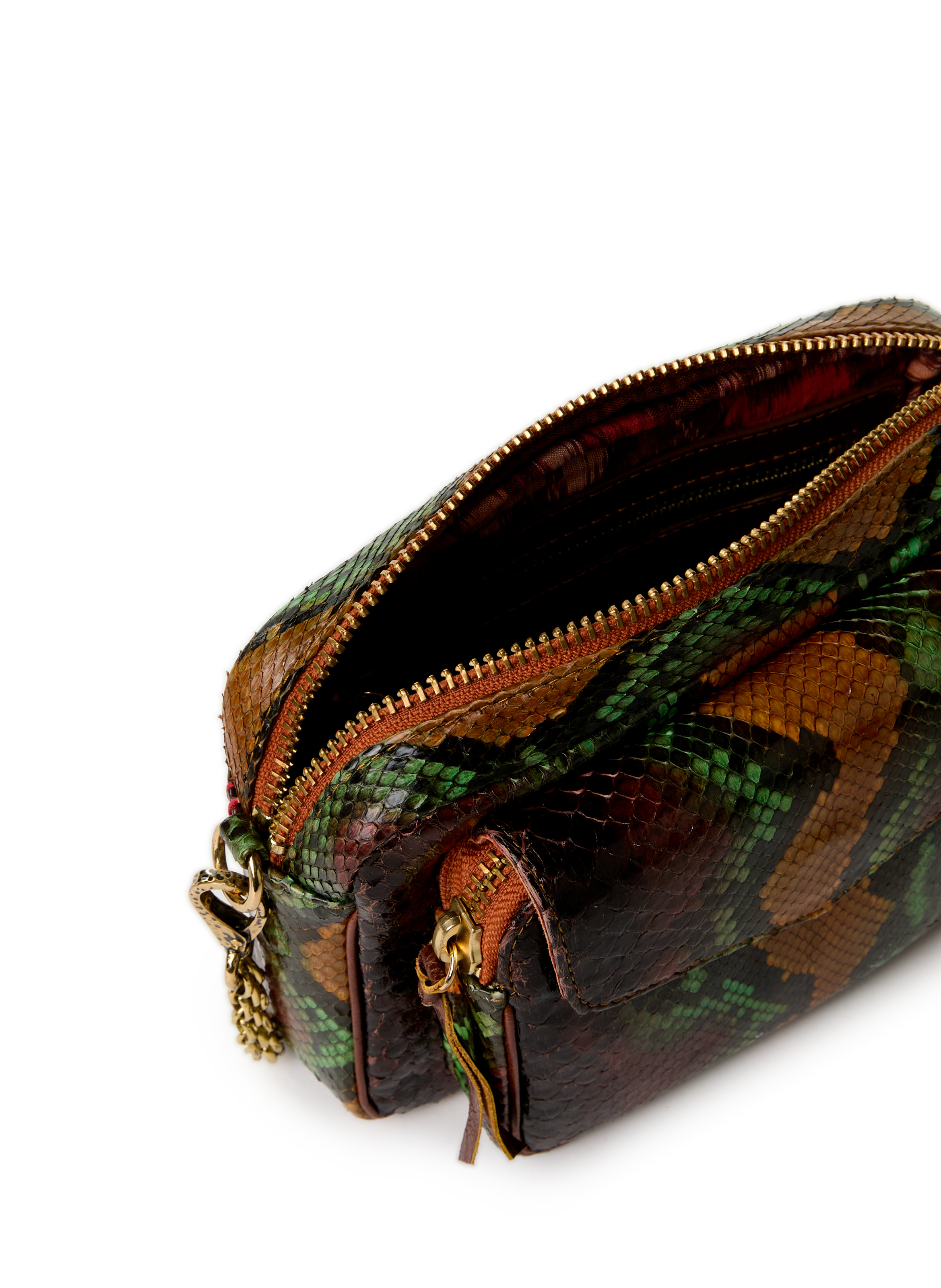 Sac à bandoulière Charly en cuir de python  CLARIS VIROT Multicolore