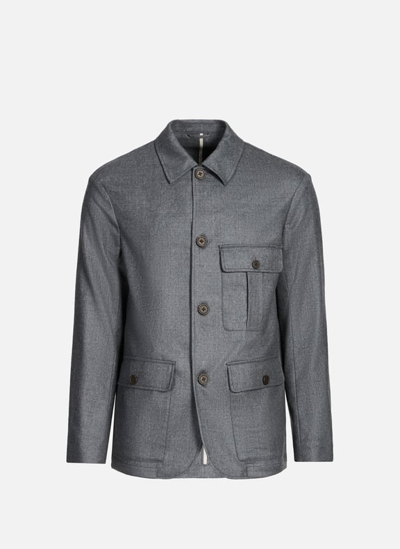 Jacket with classic collar in wool blend EMPORIO ARMANI Jacket with classic collar in wool blend EMPORIO ARMANI