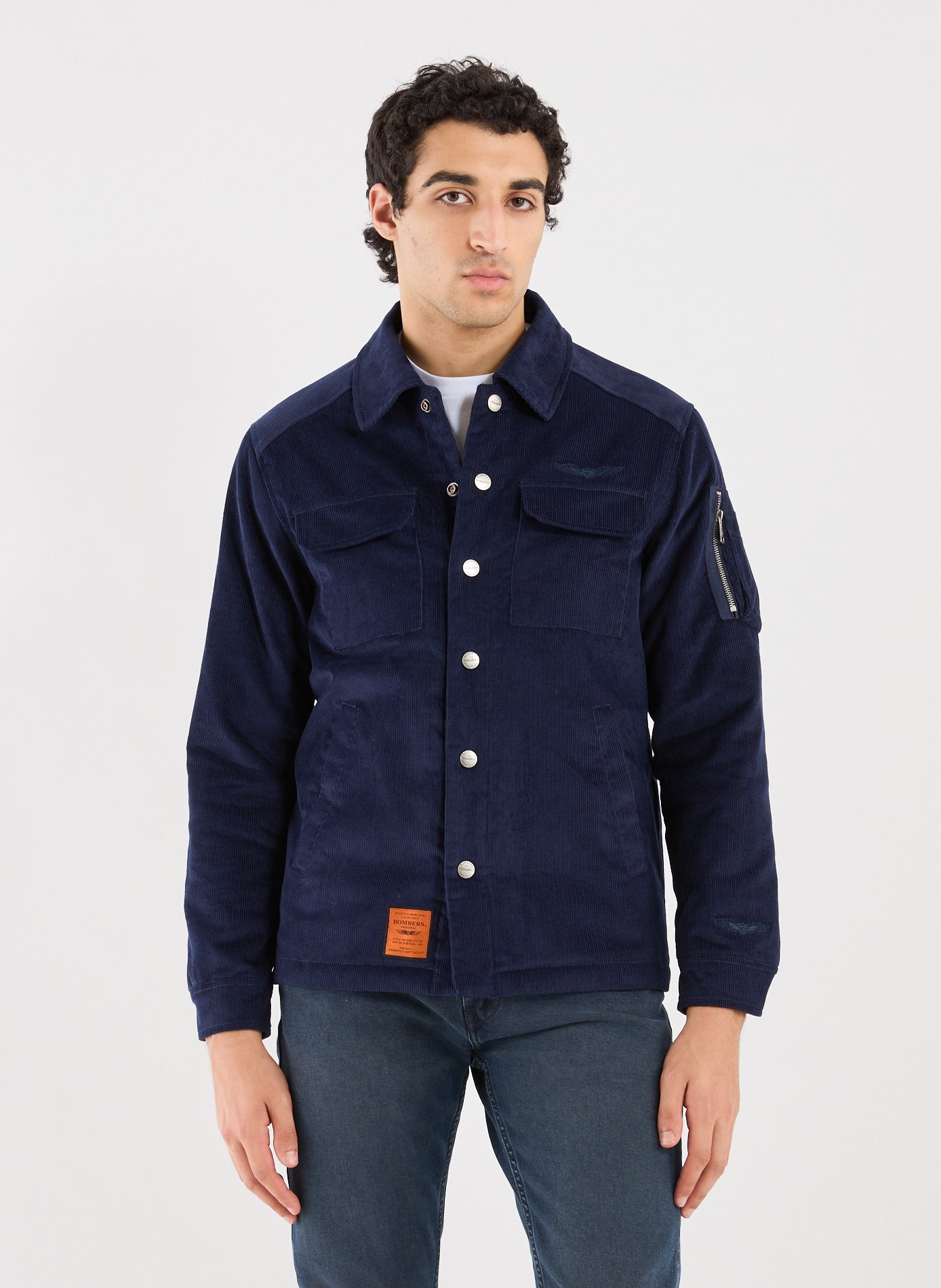 BOMBERS ORIGINAL Blouson Cryspin en coton Bleu