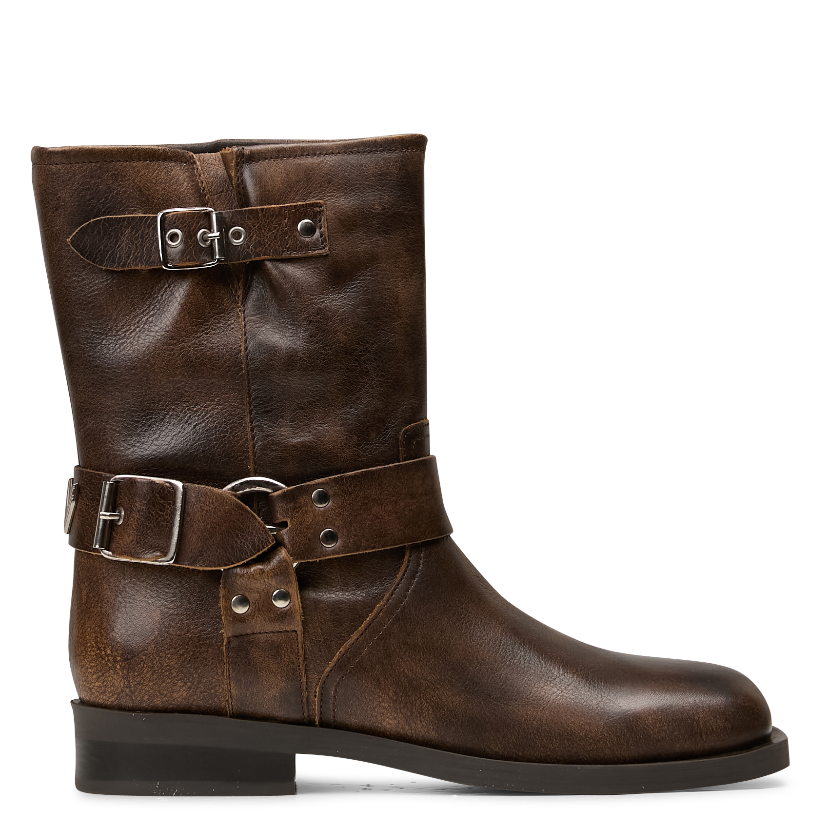Bottines en cuir IKKS Marron