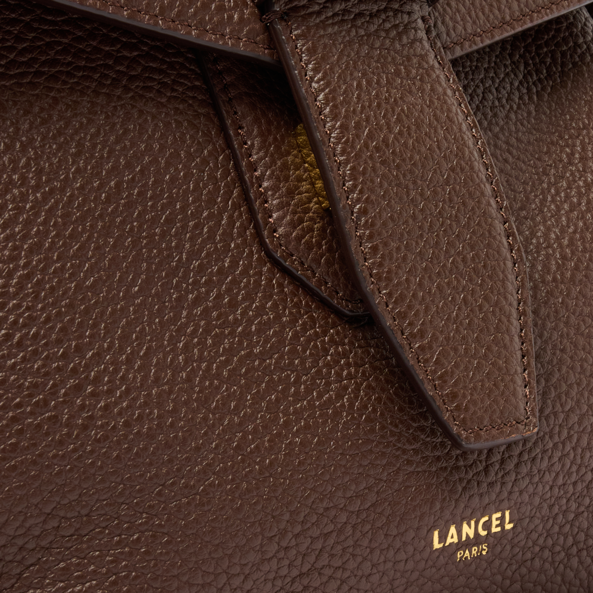 Sac porté main s charlie de lancel en cuir LANCEL Marron