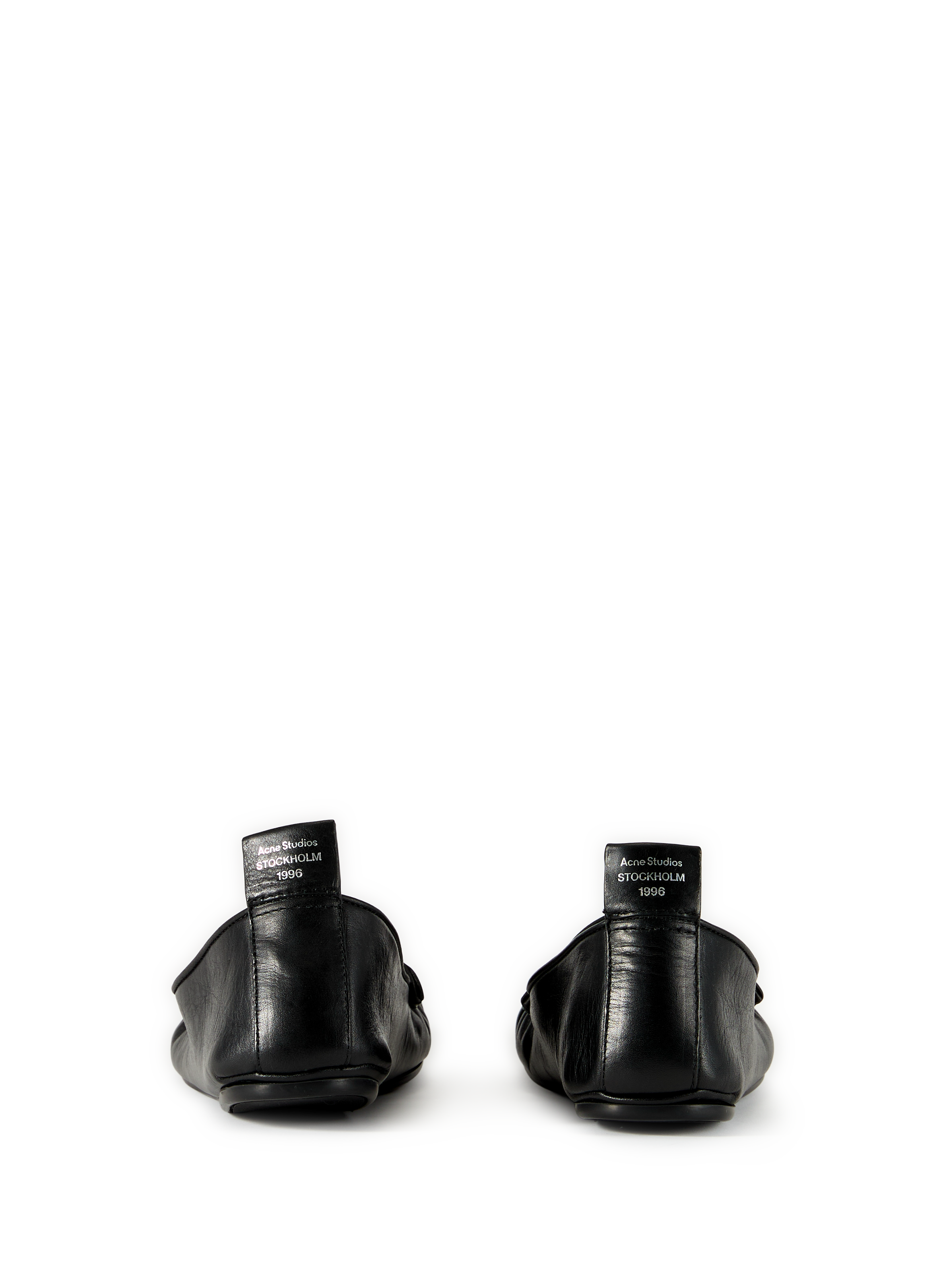 Plain leather moccasins ACNE STUDIOS Black