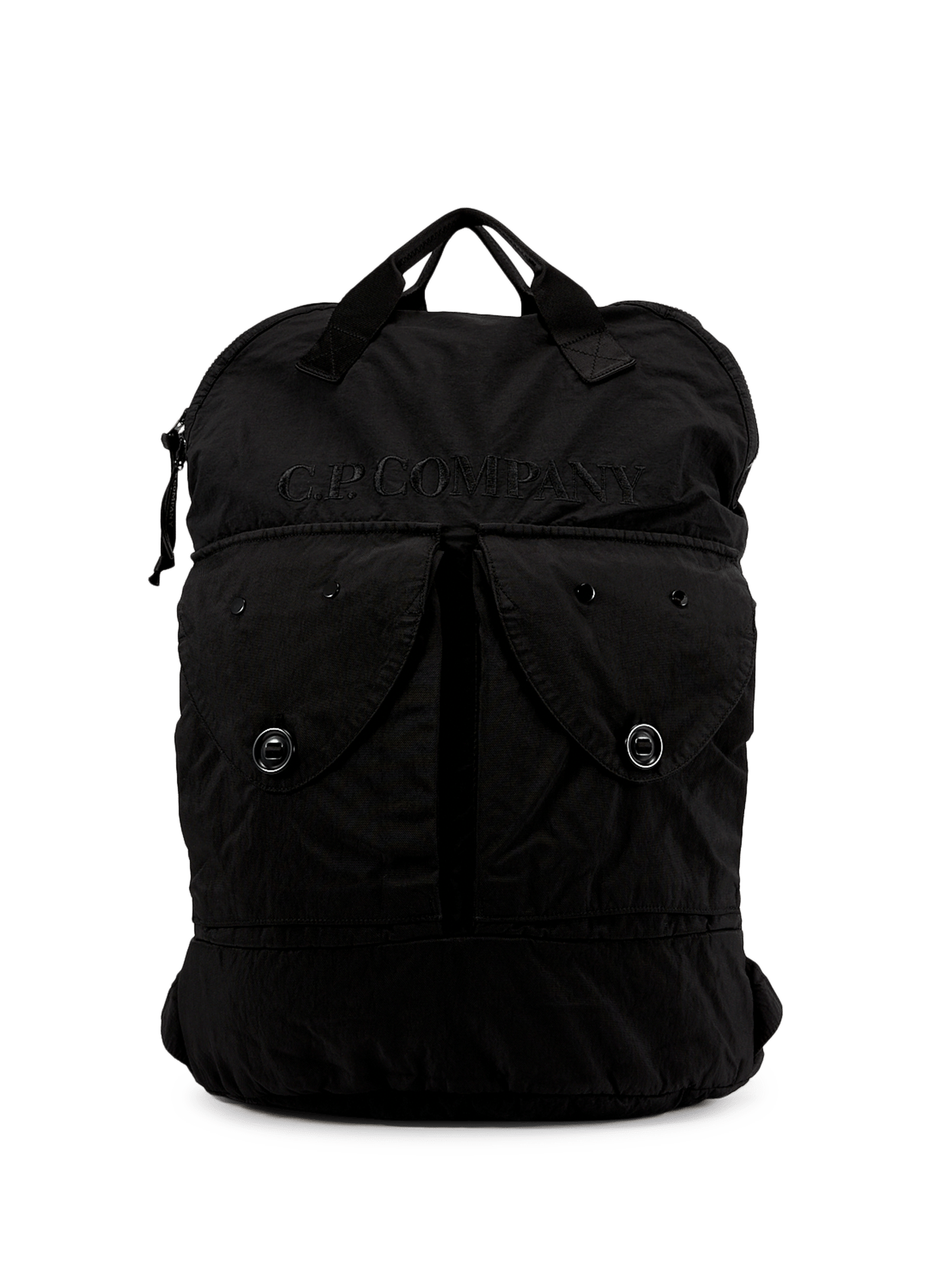 Embroidered brand backpack CP COMPANY Black