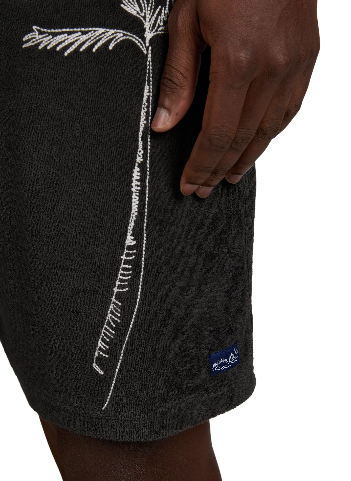Short sponge Palm Tree in cotton MAISON LABICHE Black