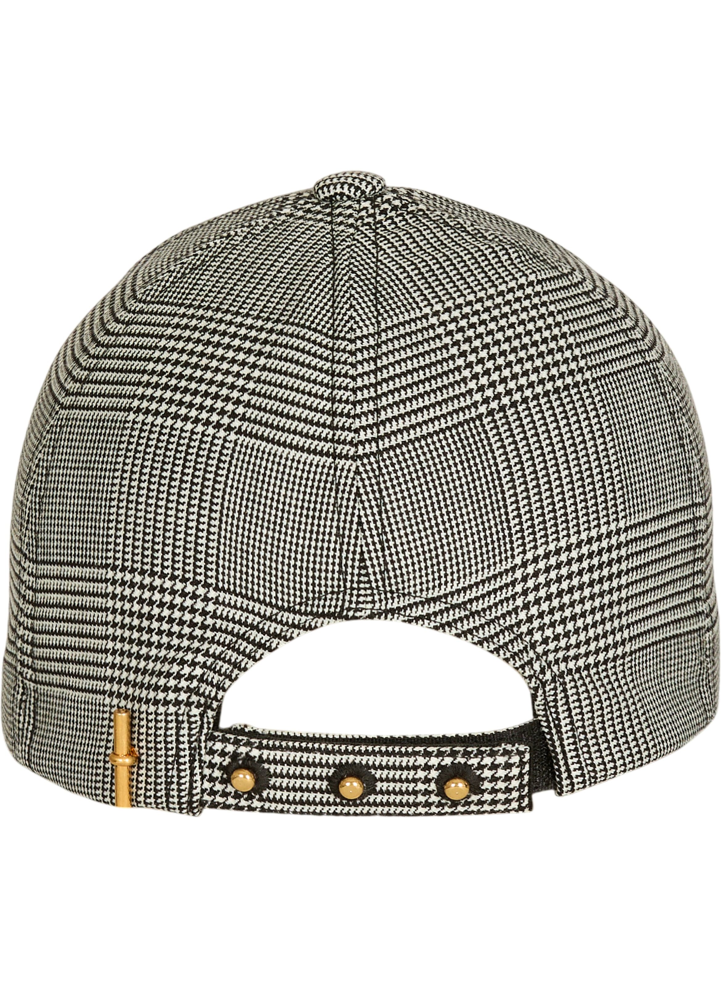 Casquette à motif prince de galles BALMAIN Noir