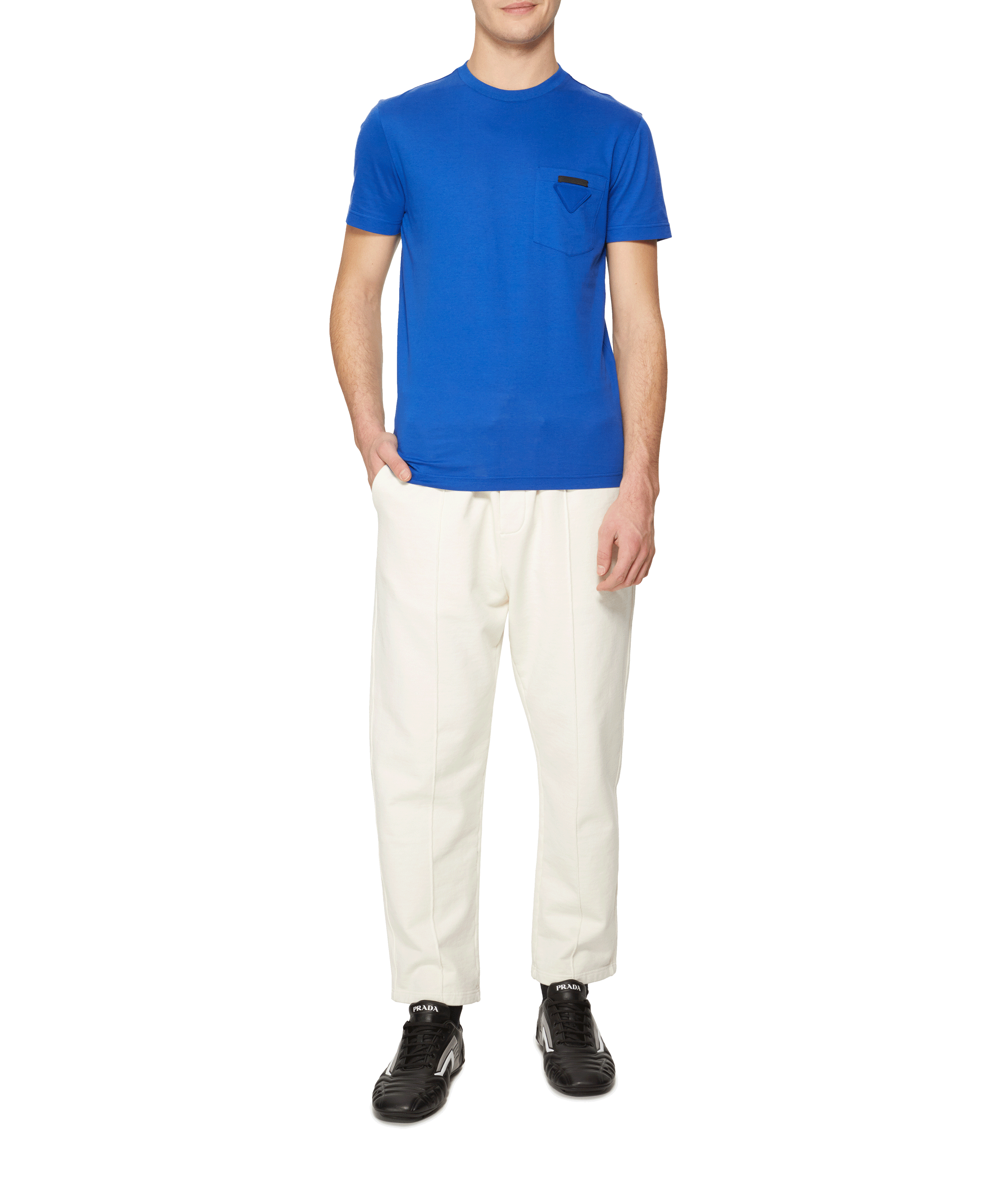 Oxford leather sneakers PRADA Black