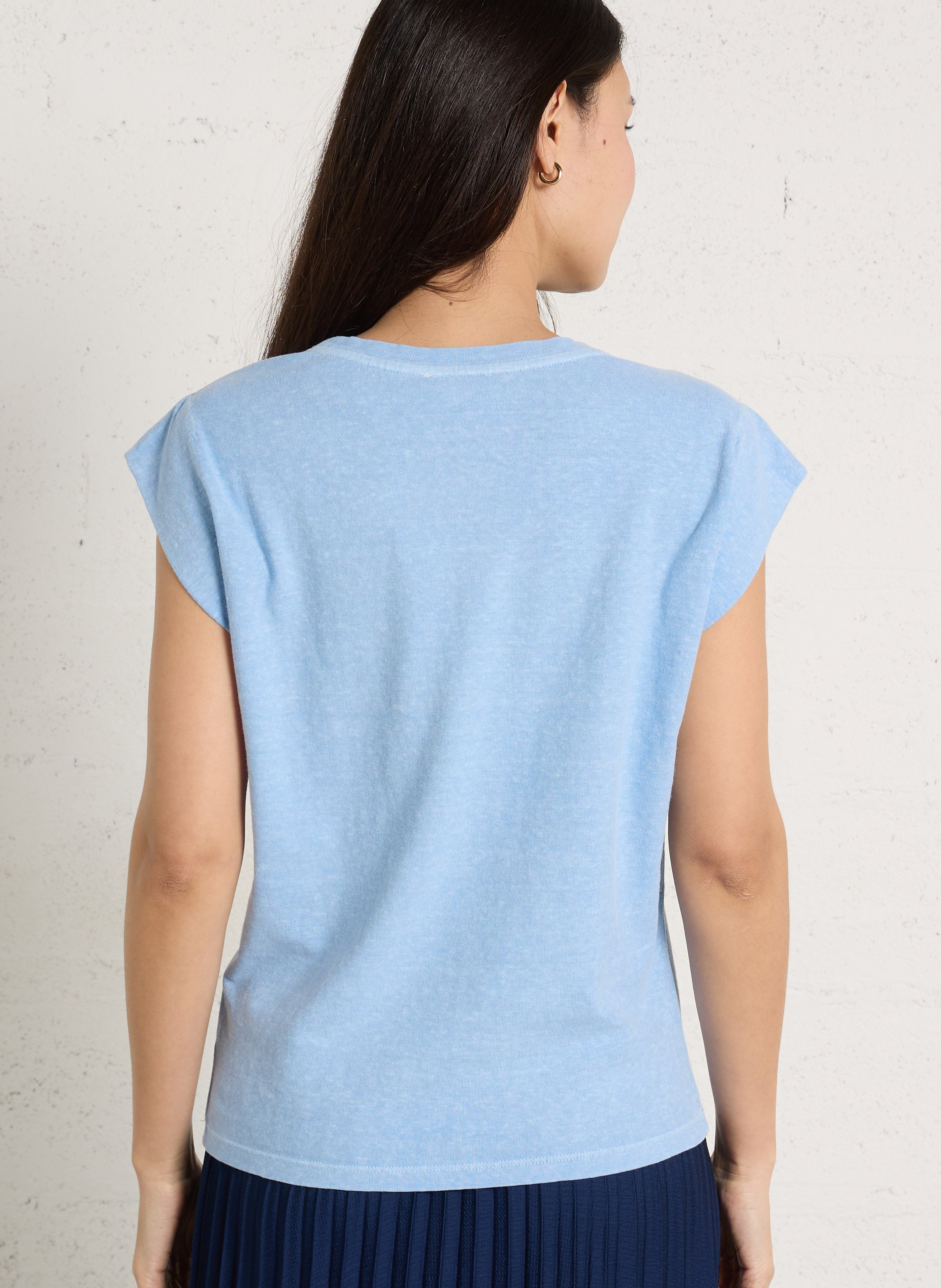 Tee-shirt col rond loic MAISON 123 Bleu