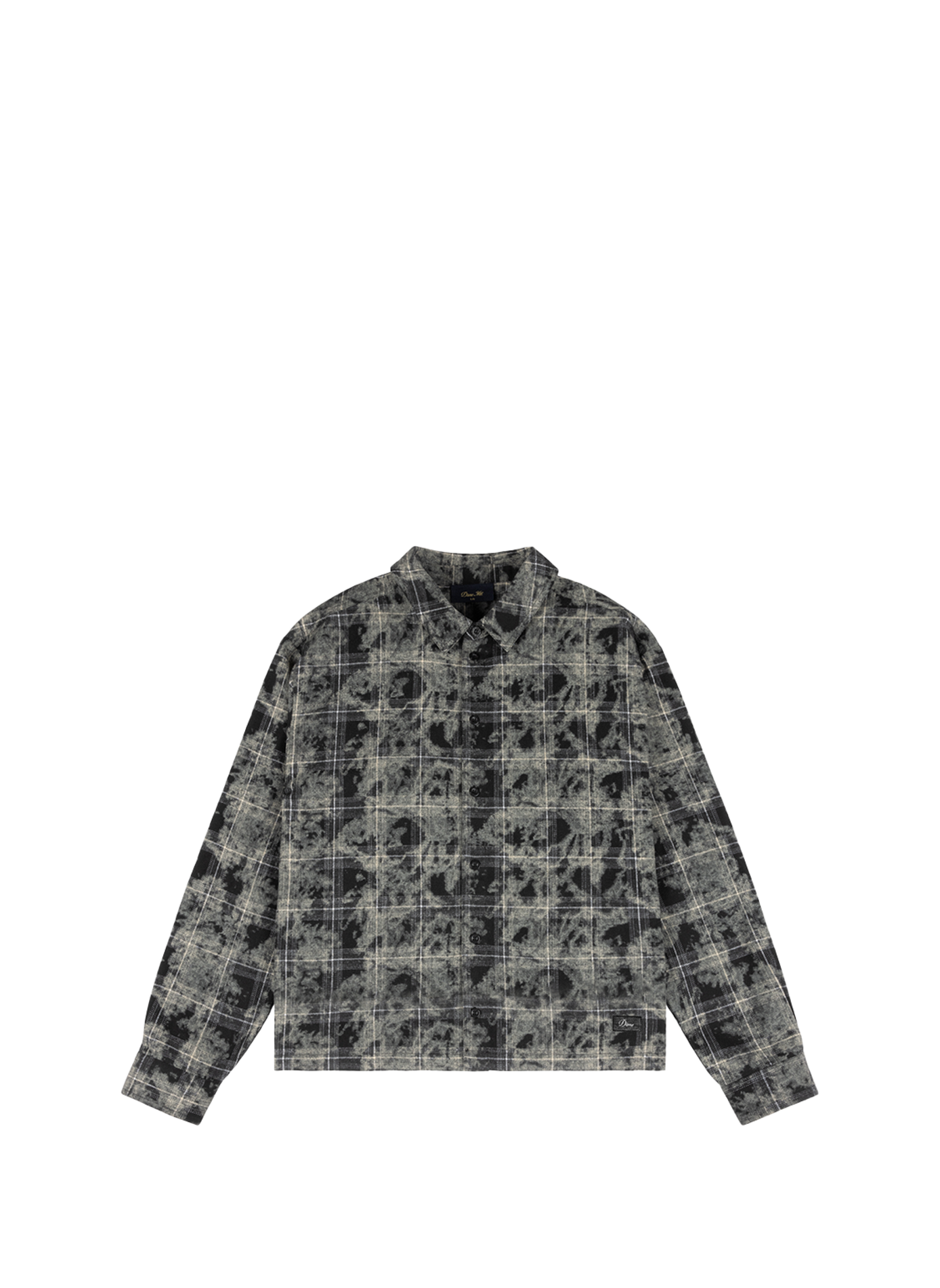 Chemise manches longues à carreaux Noir DIME
