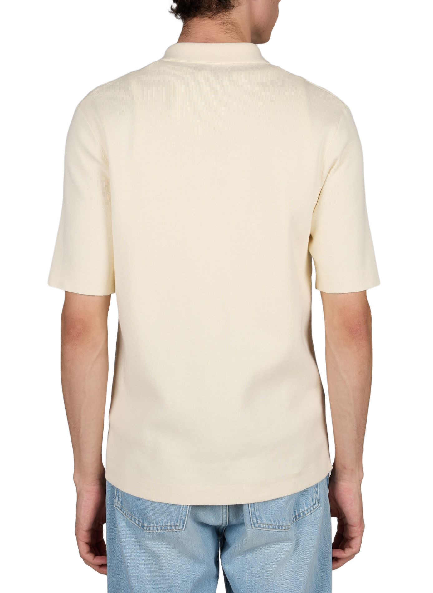 Tone-on-tone striped knitted cotton polo FRED PERRY Beige