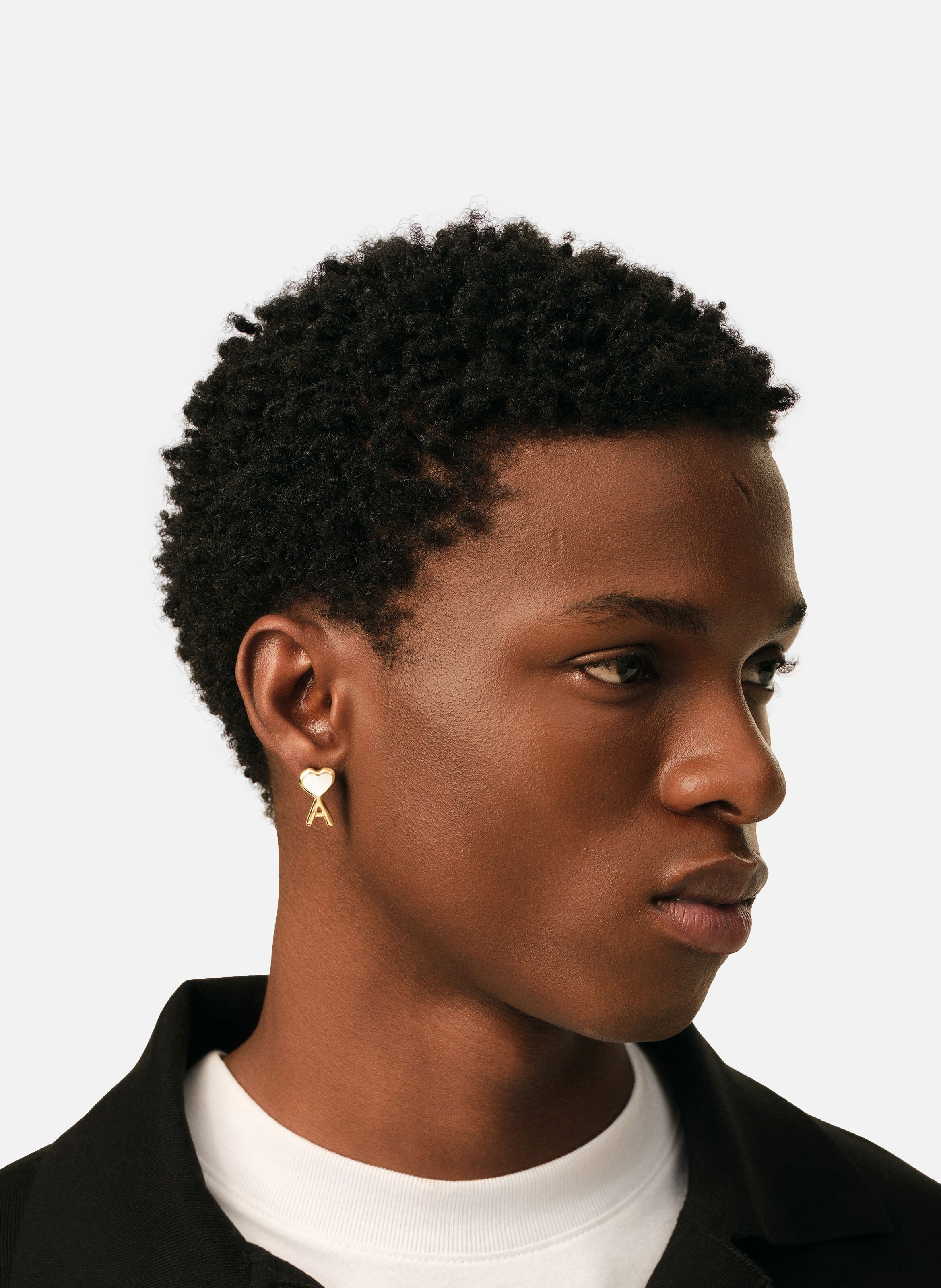 Boucles d'oreilles unisexe en laiton martelées ami de coeur AMI PARIS Multicolore