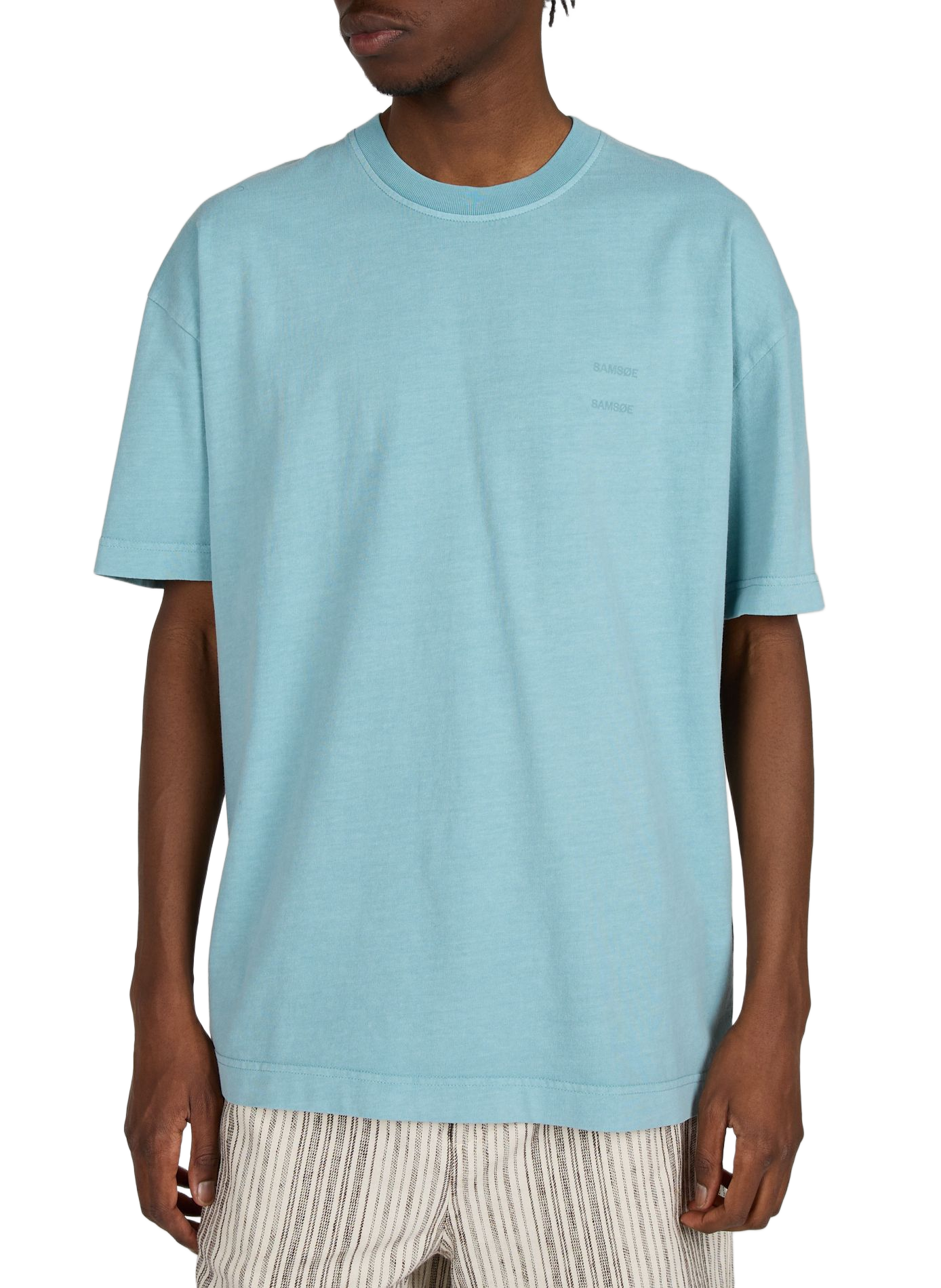 Sajoel logo cotton T-shirt SAMSOE SAMSOE Blue