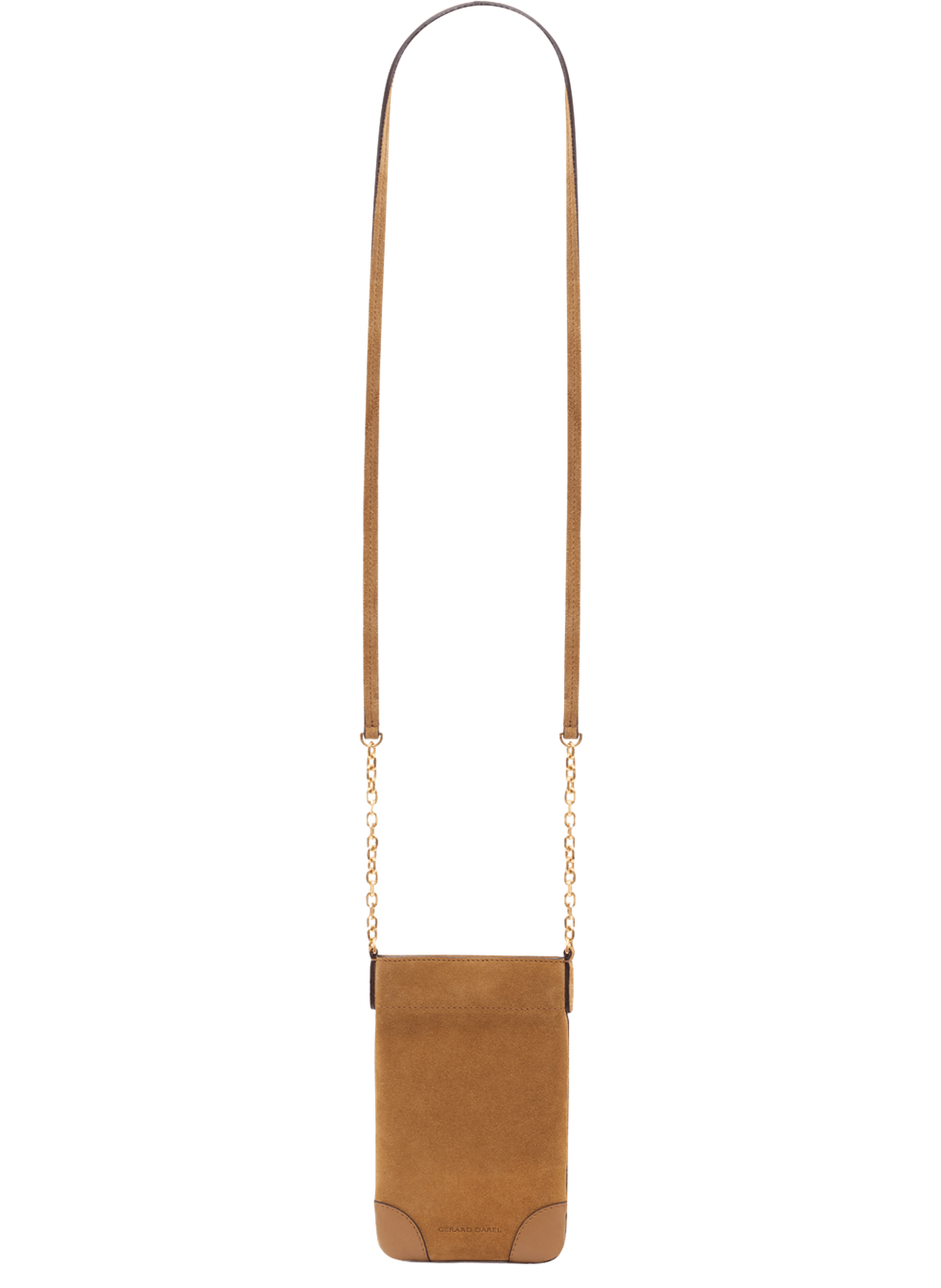 Porte téléphone en cuir velours - le charlotte phone GERARD DAREL Marron