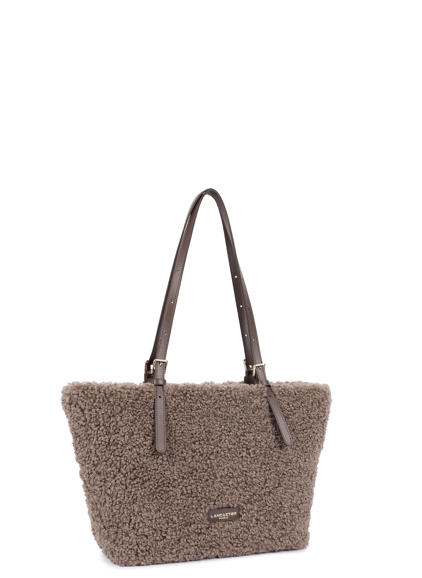Sac cabas épaule - moumoute LANCASTER Marron