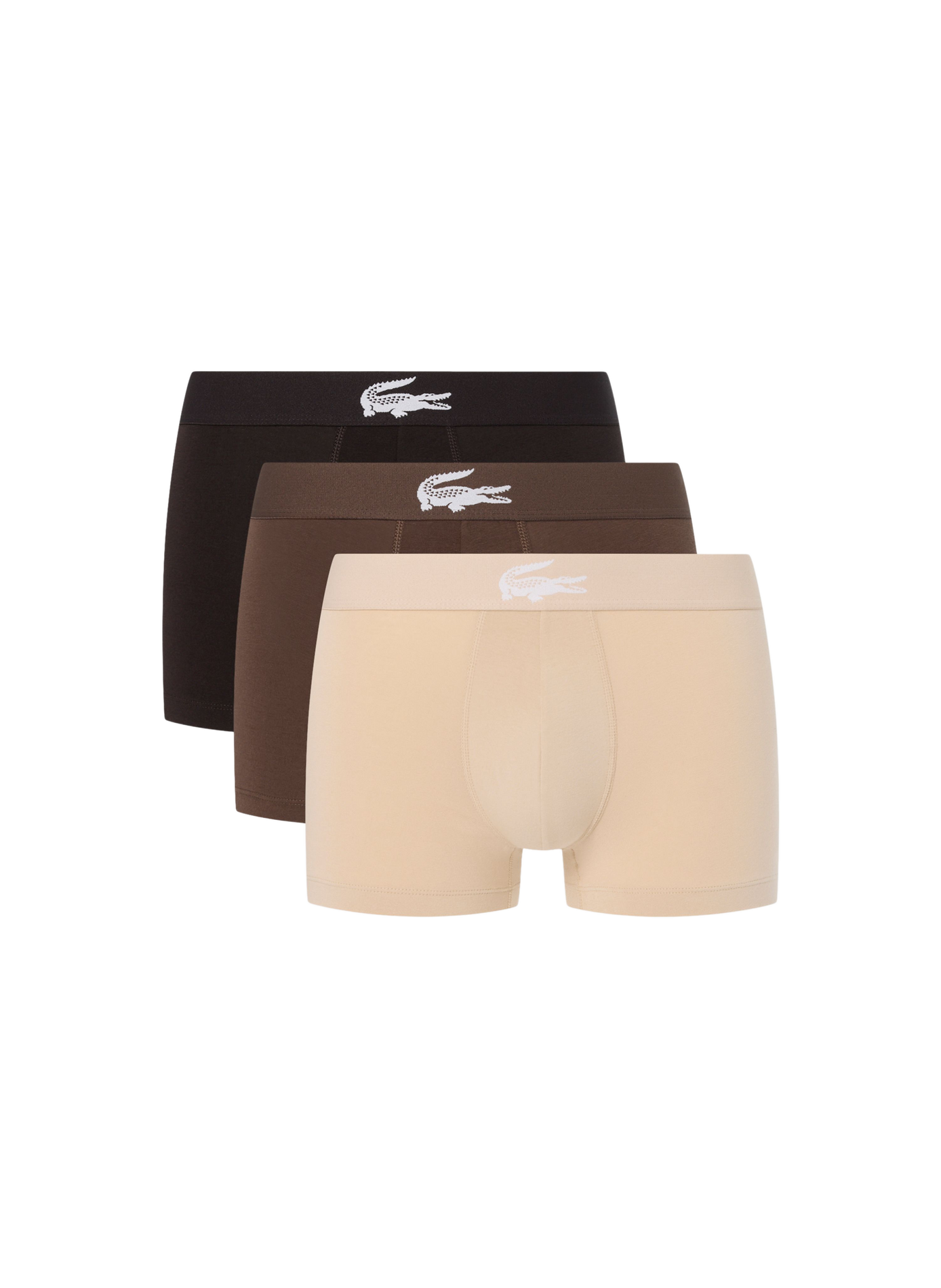 Set of three mixed cotton boxers LACOSTE Multicolour