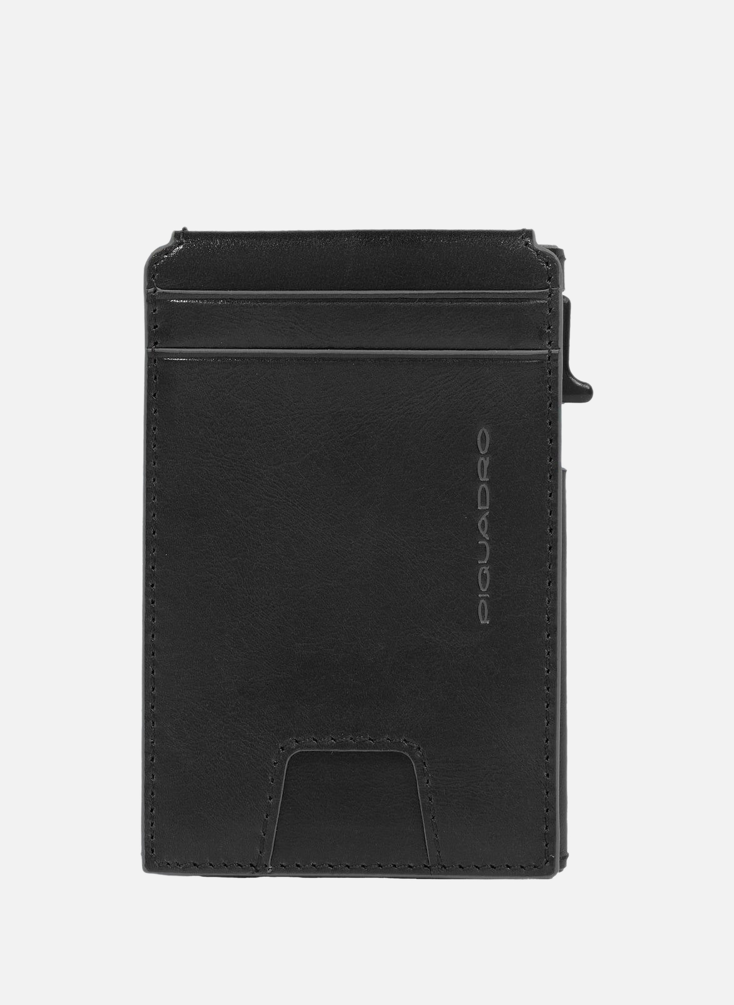 Porte-cartes automatique avec porte-dni rabattable PIQUADRO Noir