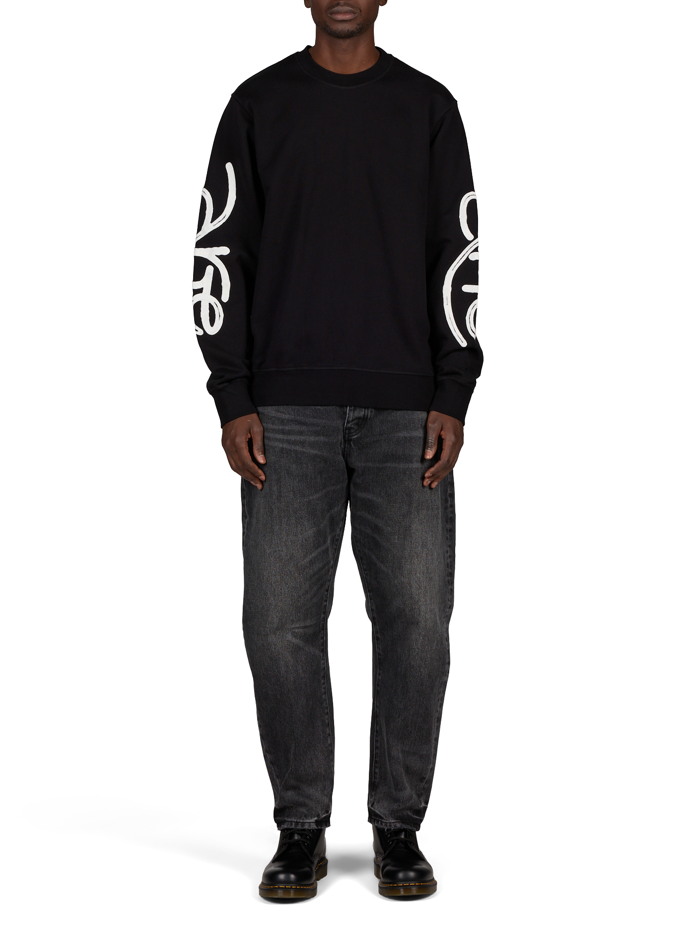 Oversize Rundhals-Sweatshirt aus Baumwolle ARTE ANTWERP Schwarz