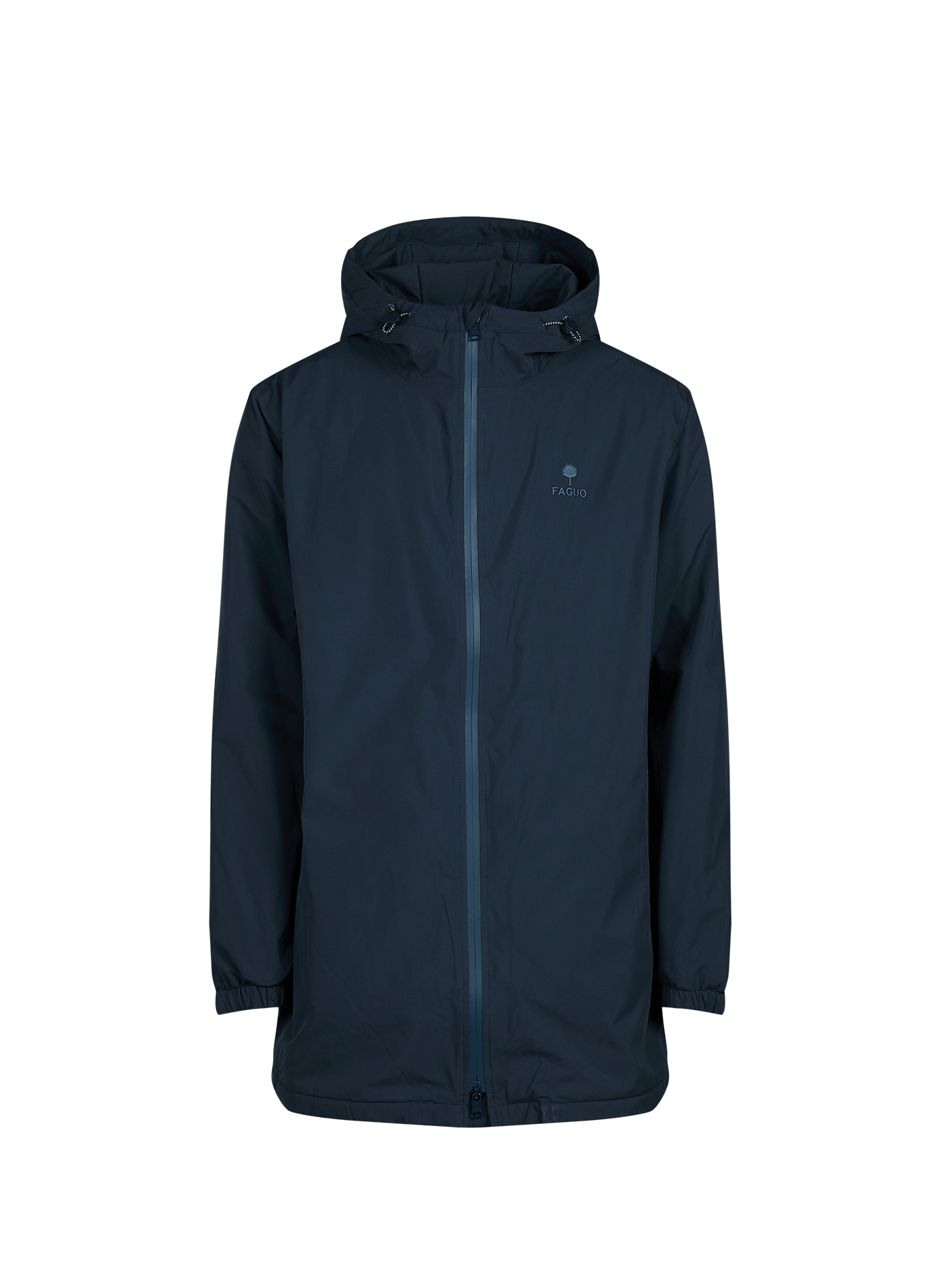 Straight hooded parka FAGUO Blue
