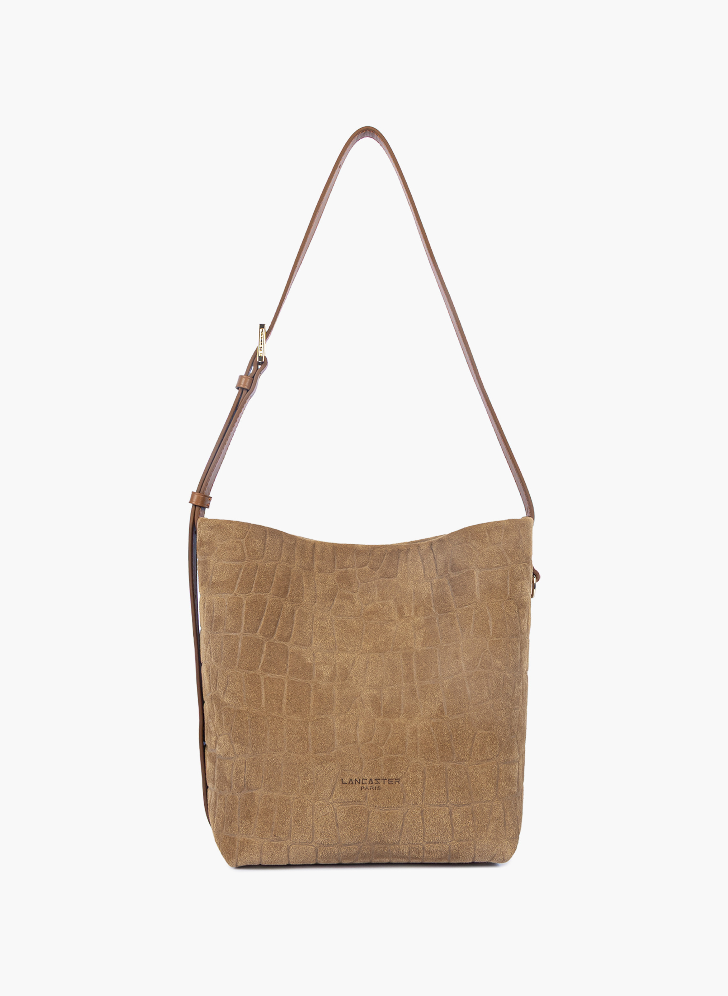 Petit sac seau - suède exo LANCASTER Marron